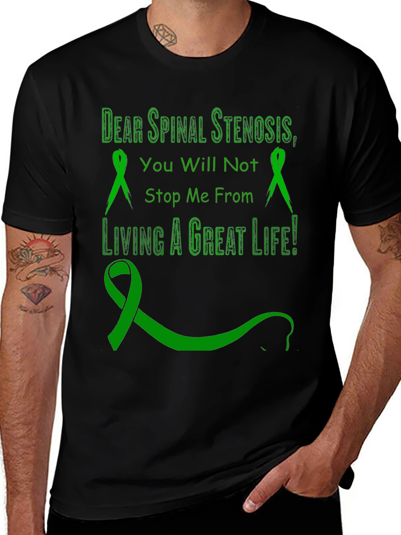 Spinal Stenosis Awareness Ribbon T-Shirt