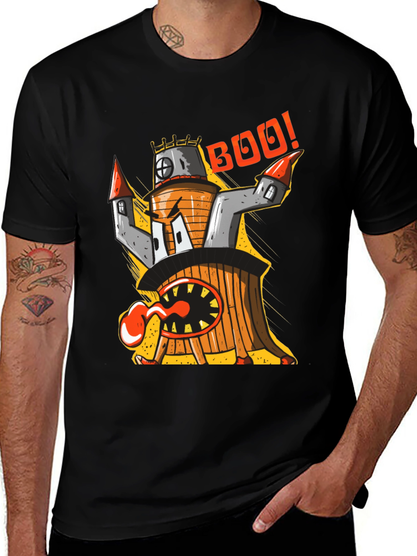 Spooky Castle Boo! Graphic Tee - Halloween T-Shirt