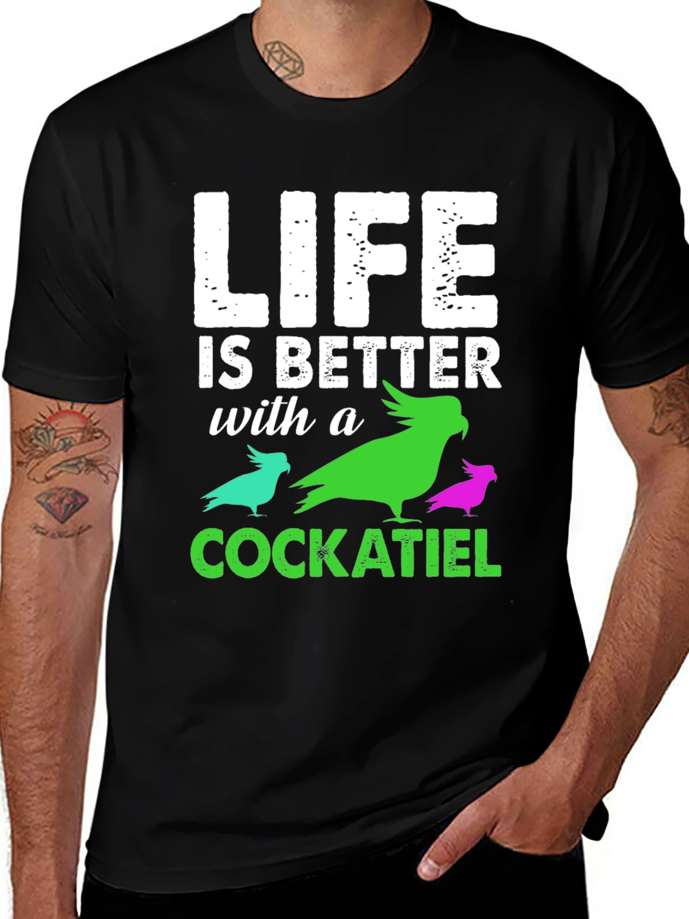 Variant 11 of Life is Better with a Cockatiel T-Shirt
