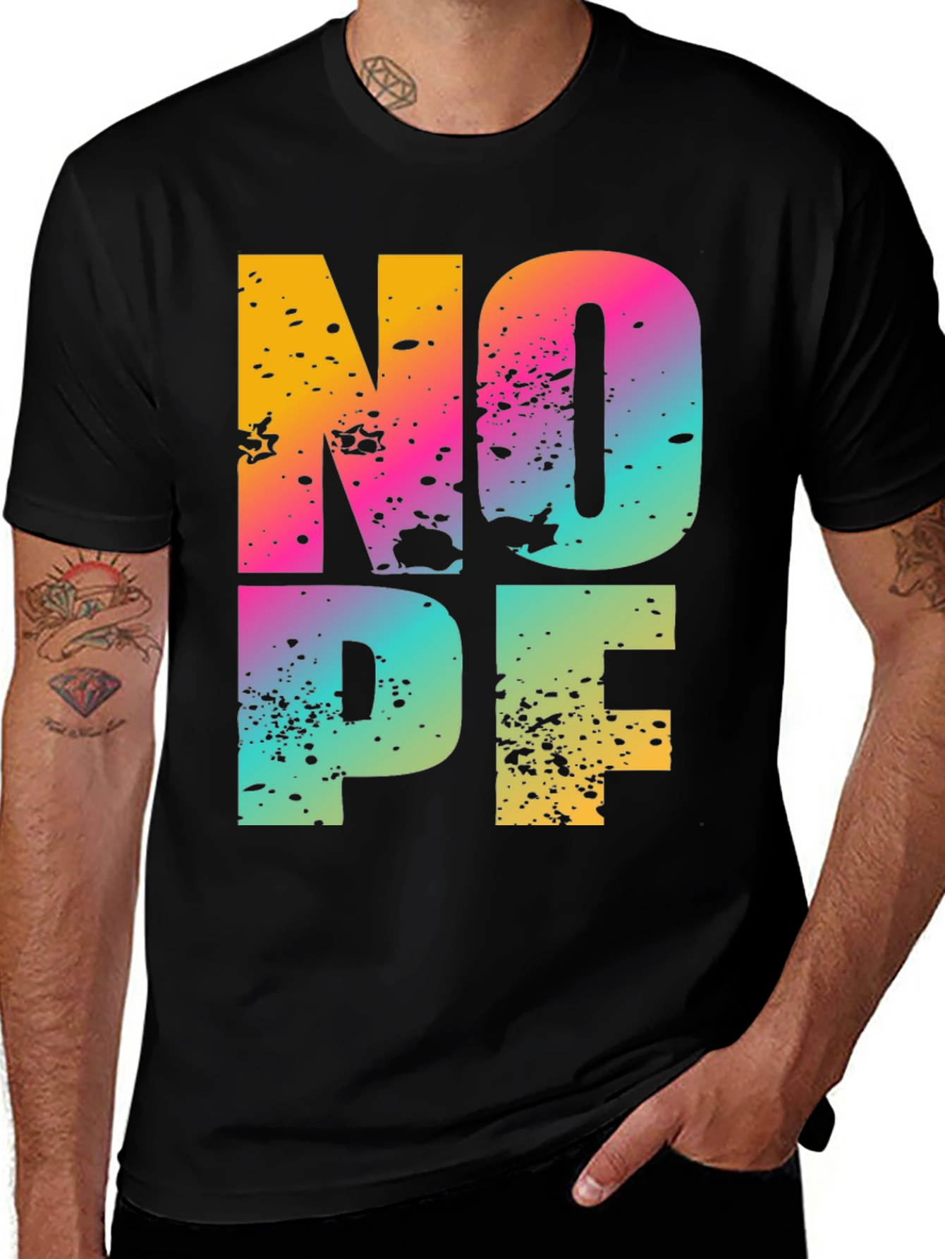 Variant 26 of Colorful NOPE Graphic T-Shirt