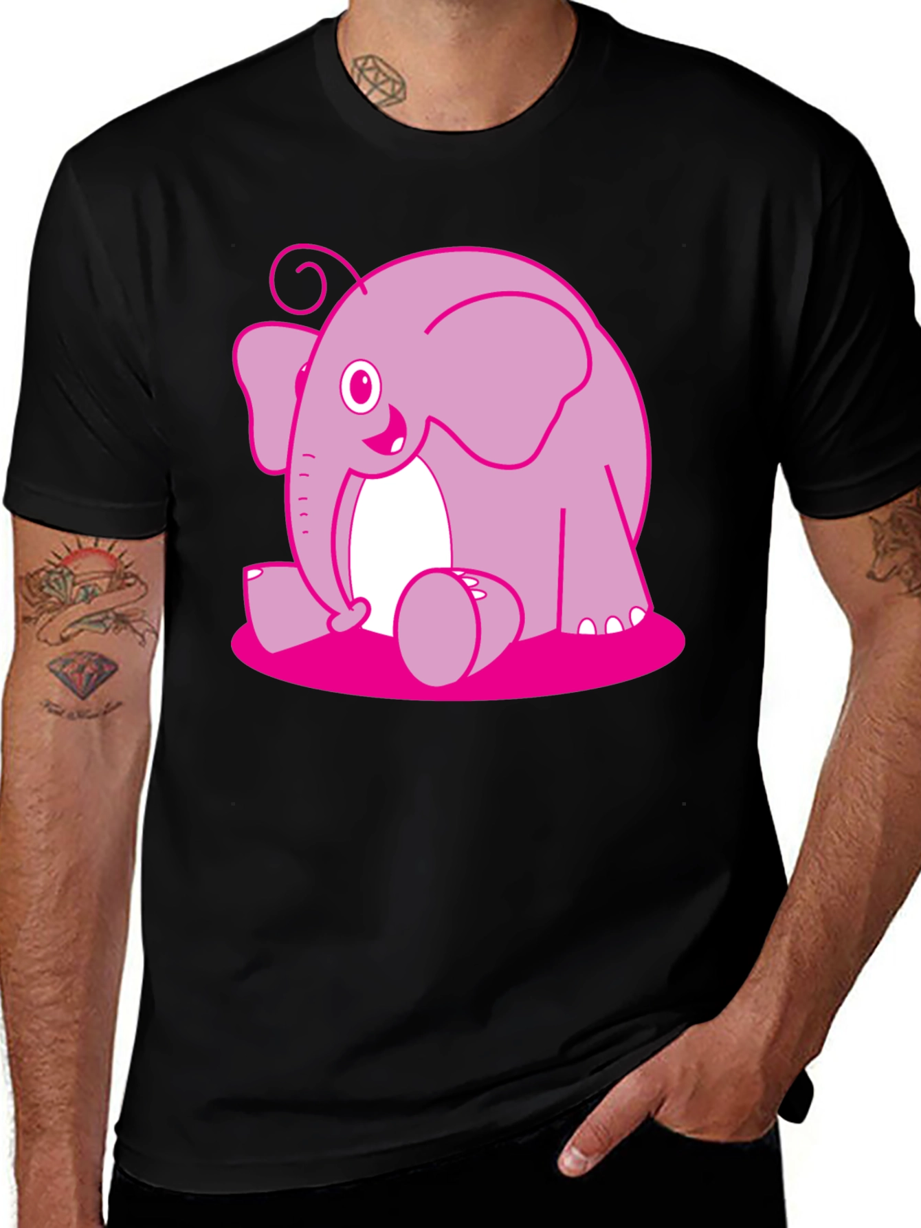 Variant 12 of Pink Elephant Graphic Tee