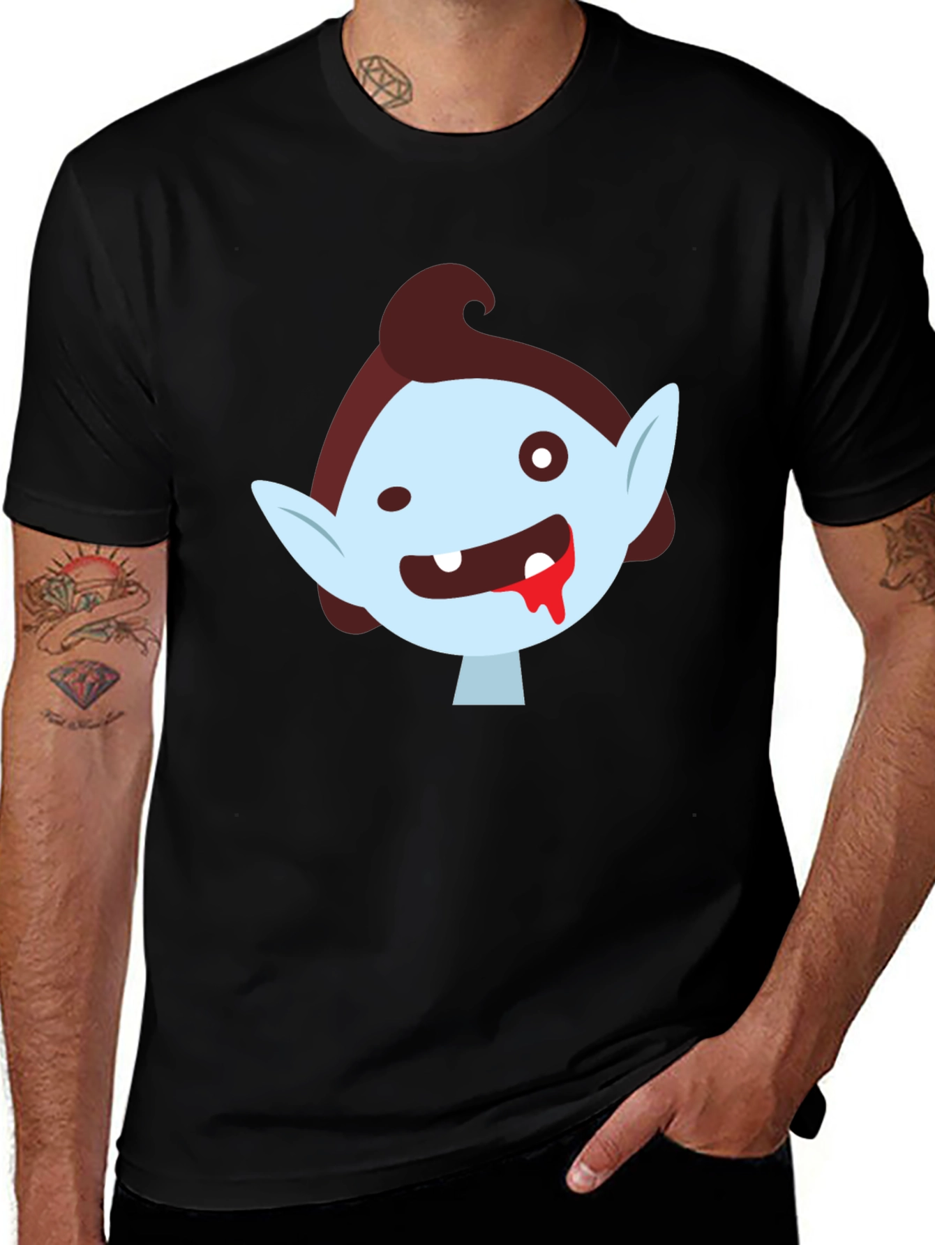 Variant 13 of Vampire Graphic Tee - Fun Halloween Shirt