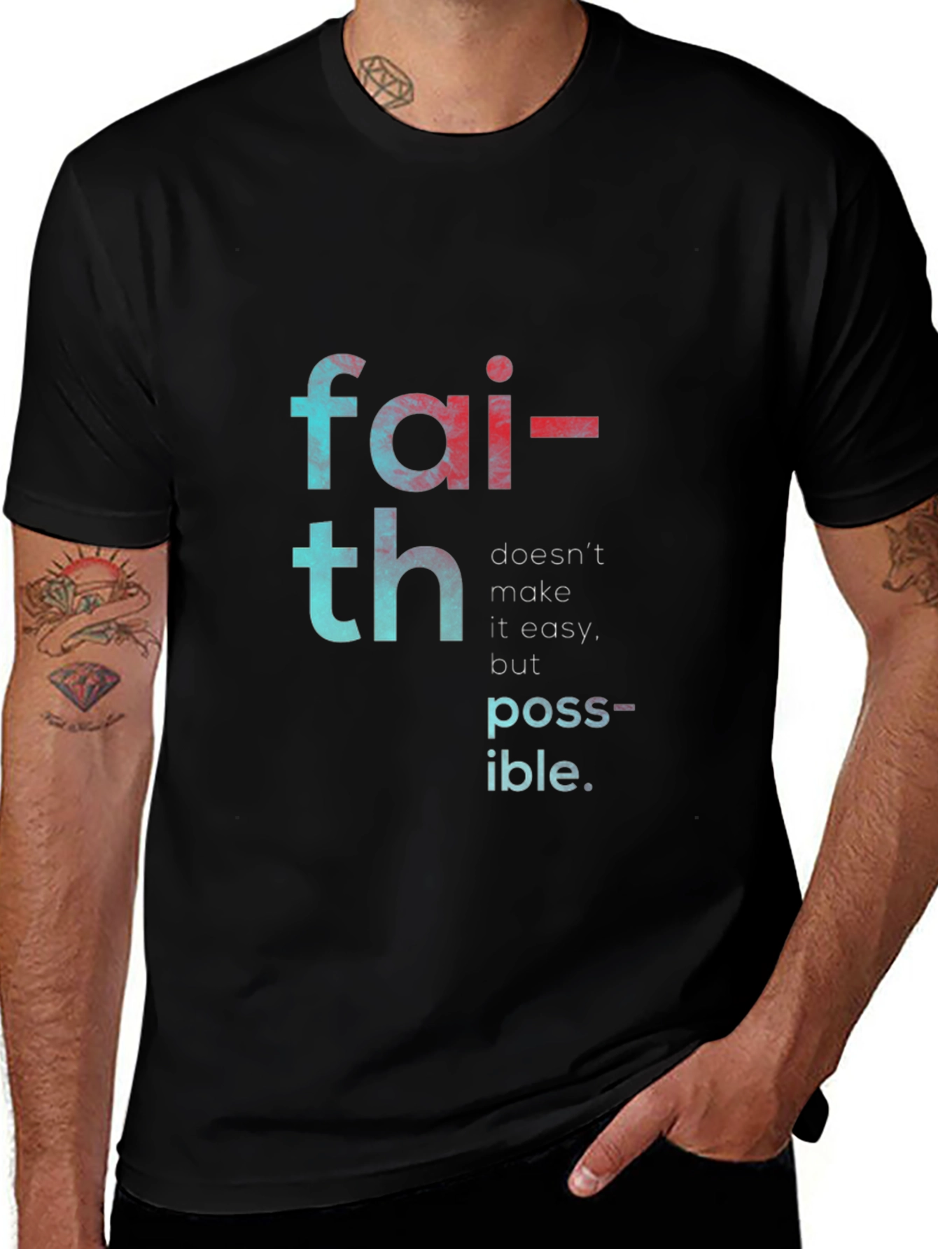 Variant 9 of Faith Makes Possible T-Shirt - Black