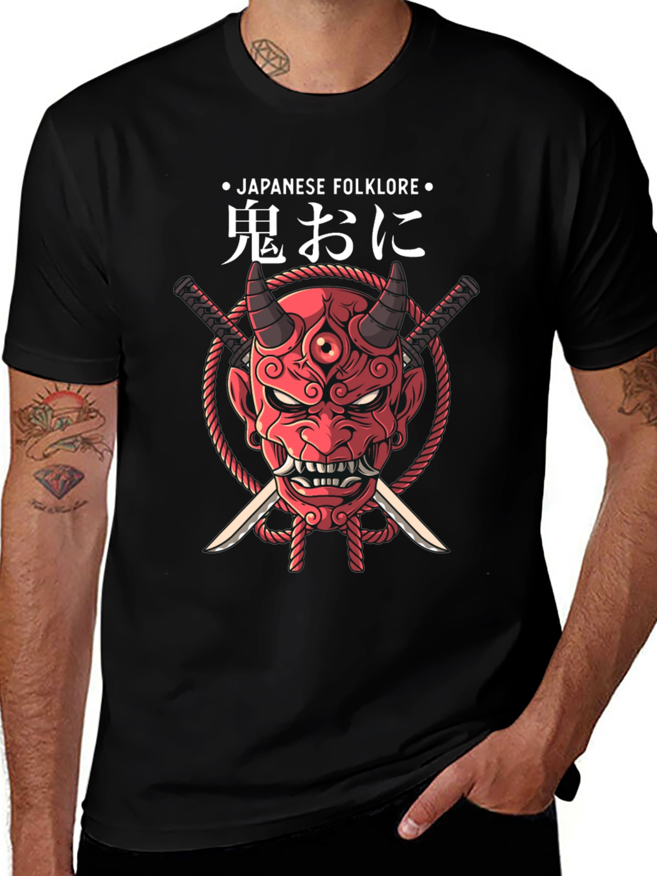 Japanese Folklore Oni Mask T-Shirt