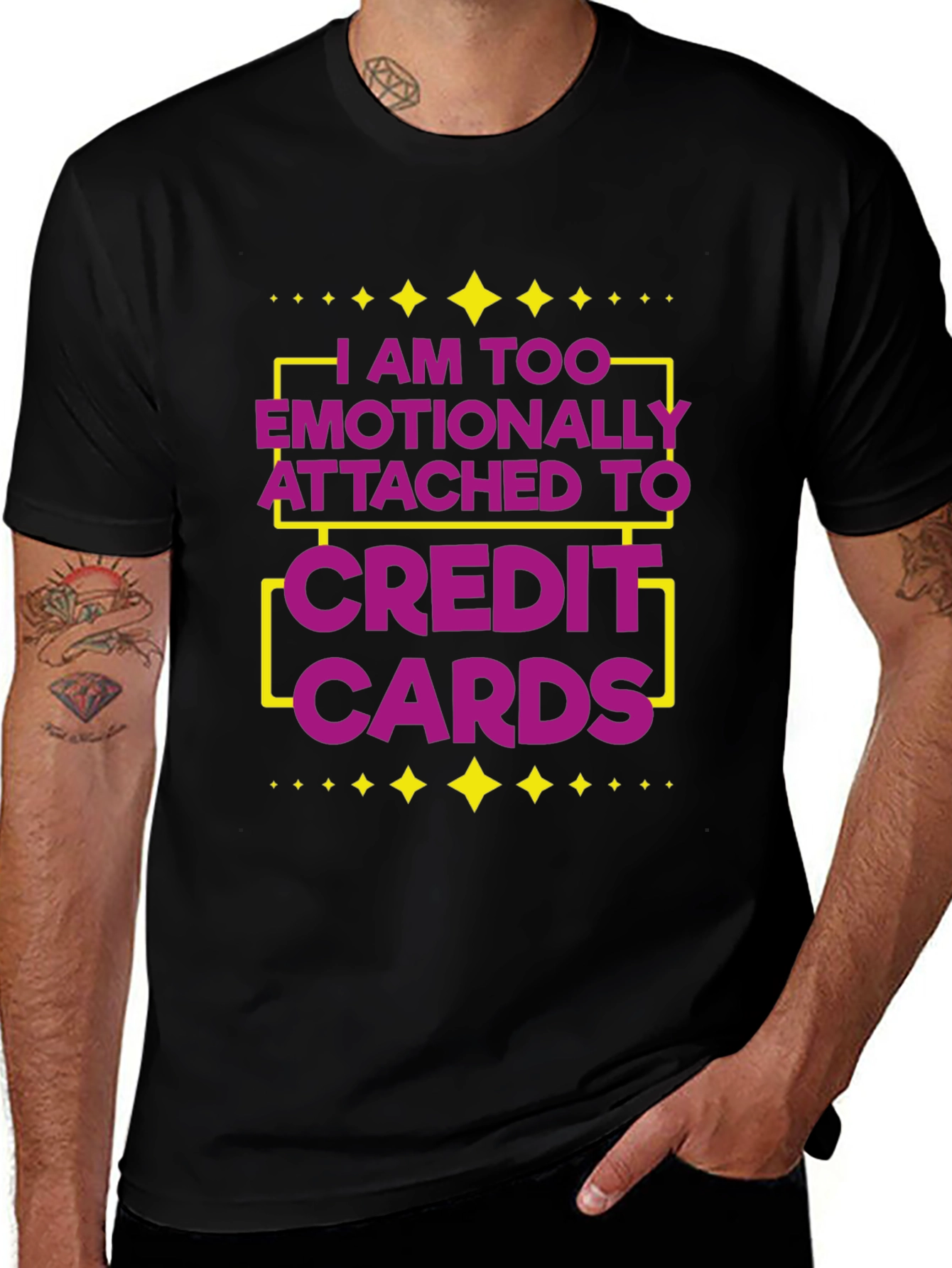 Variant 30 of Emotionally Attached to Credit Cards Funny T-Shirt