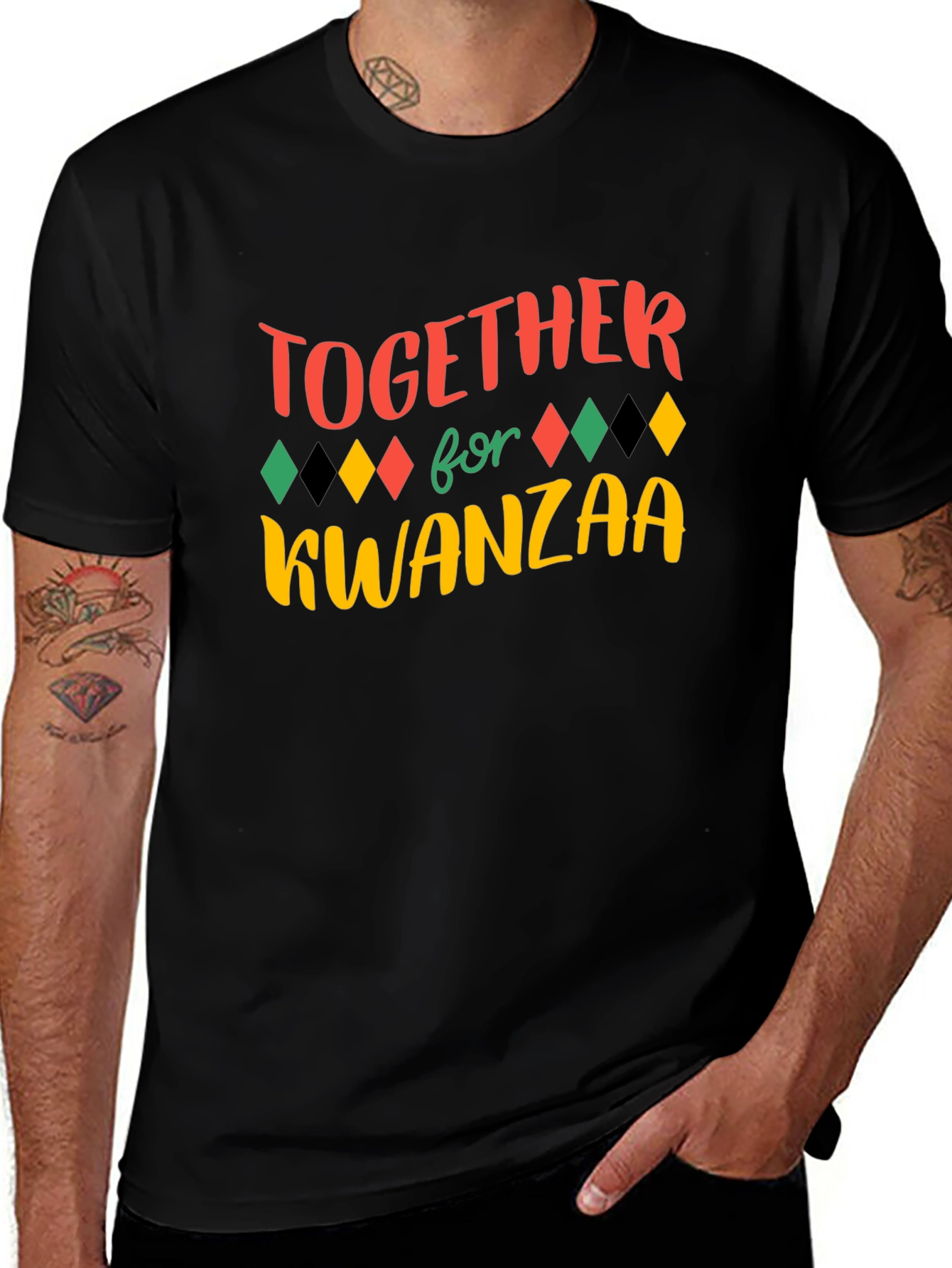Together for Kwanzaa Black T-Shirt
