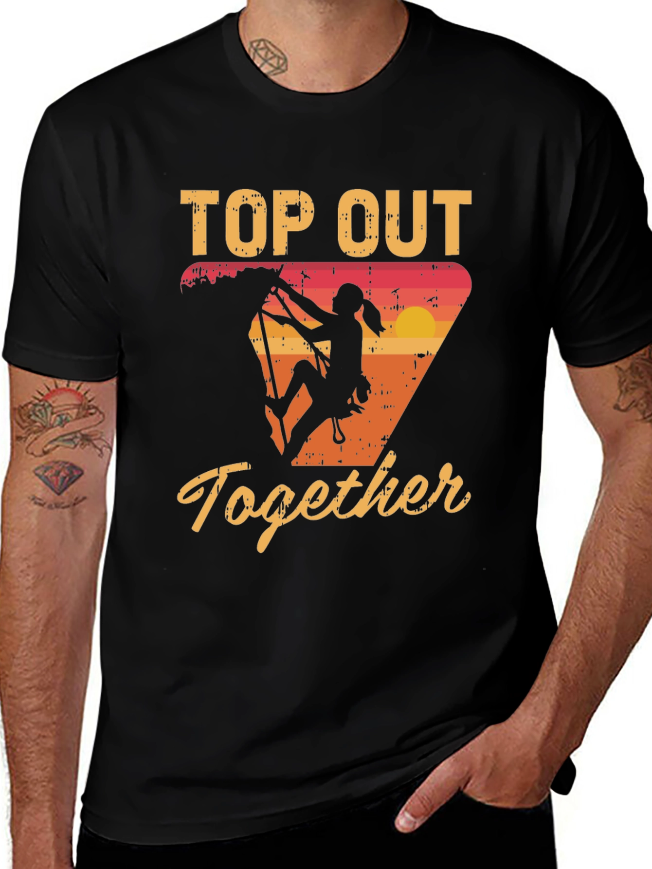 Variant 4 of Top Out Together Climbing T-Shirt