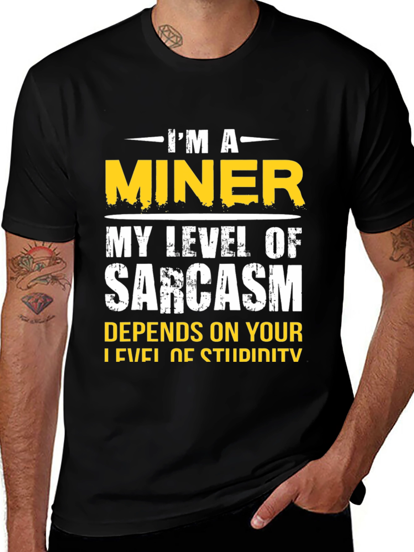 Variant 30 of Miner Sarcasm Level T-Shirt