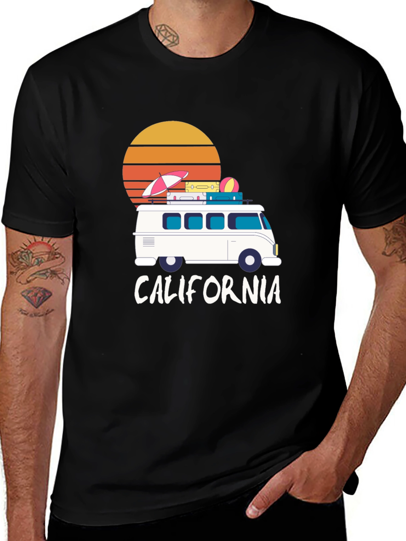 Variant 13 of California Dreaming T-Shirt - Retro Van Design
