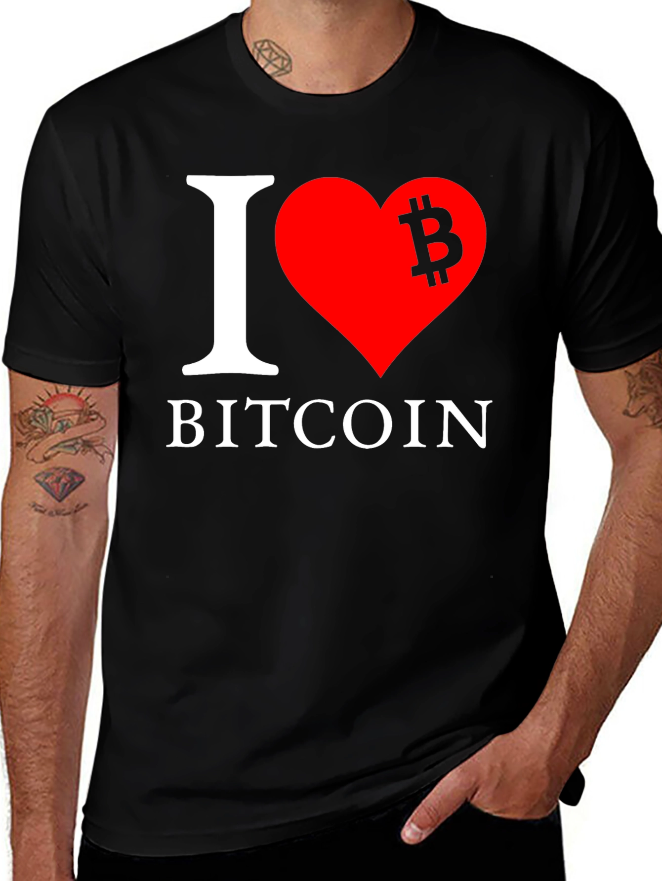 I Love Bitcoin T-Shirt - Crypto Enthusiast Tee