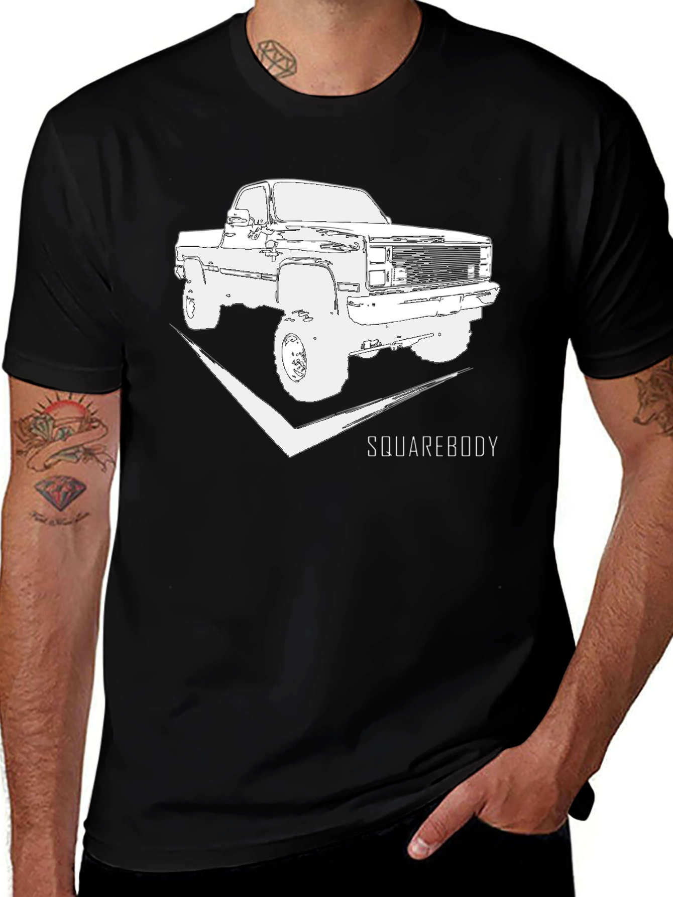 Variant 9 of Squarebody Truck Graphic T-Shirt - Classic Pickup Tee