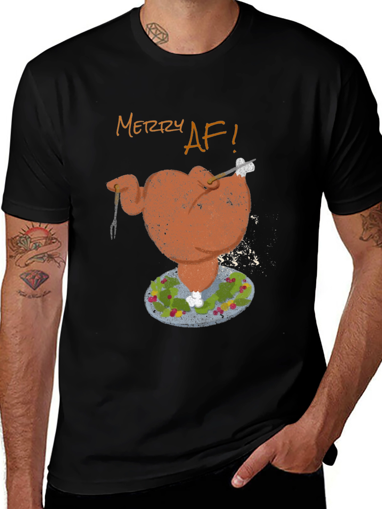 Variant 27 of Merry AF Turkey Graphic Tee