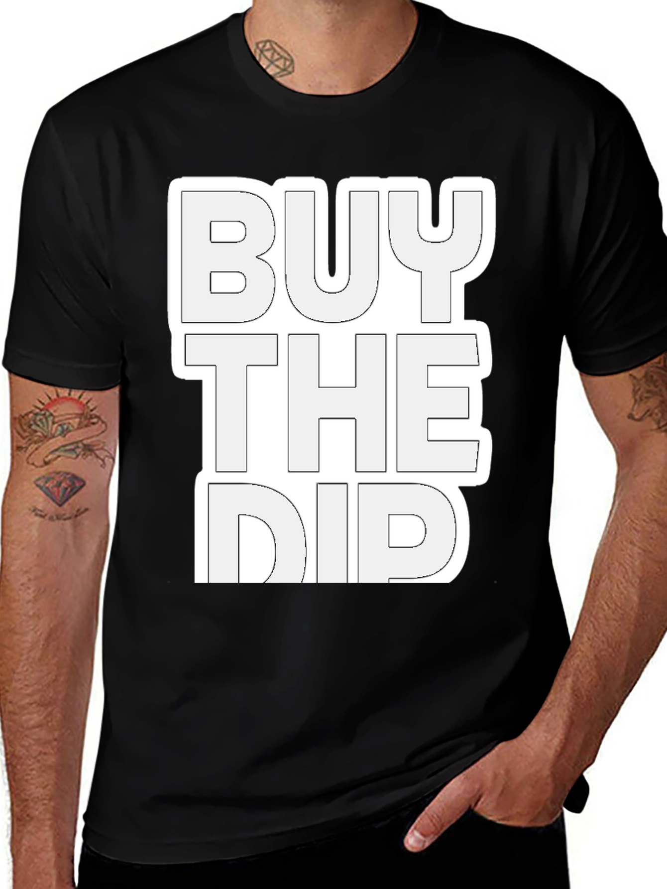 Variant 10 of Buy The Dip Black T-Shirt