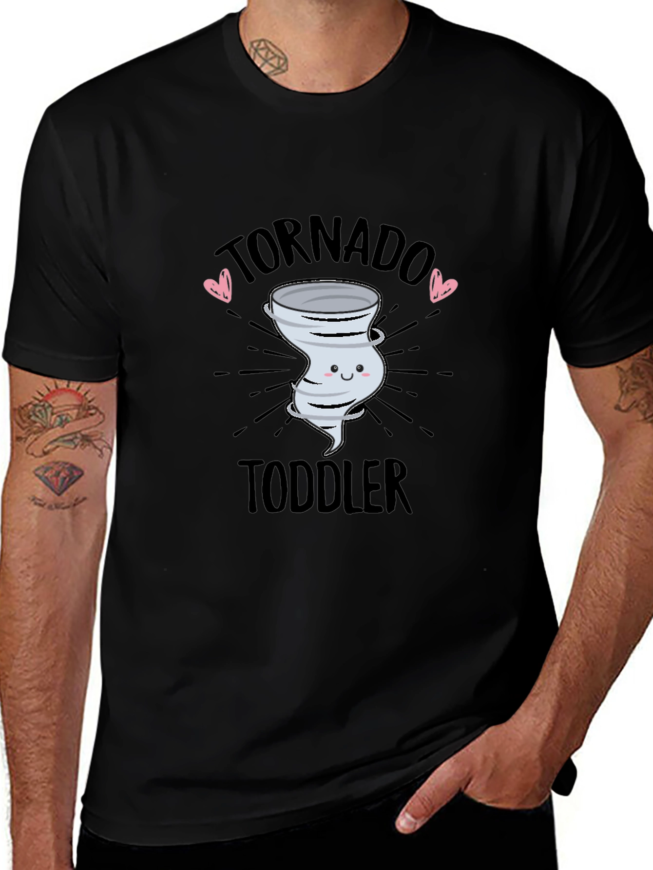 Variant 12 of Tornado Toddler Graphic Tee - Black