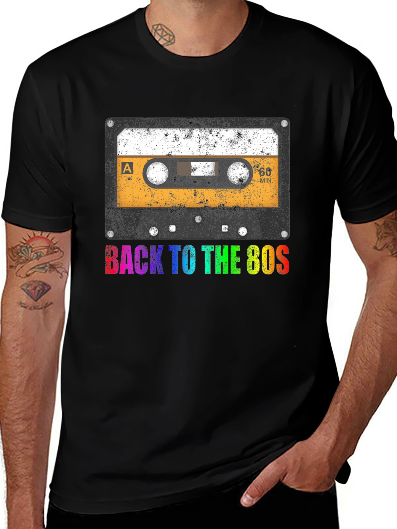 Variant 14 of Retro 80s Cassette Tape Graphic Tee