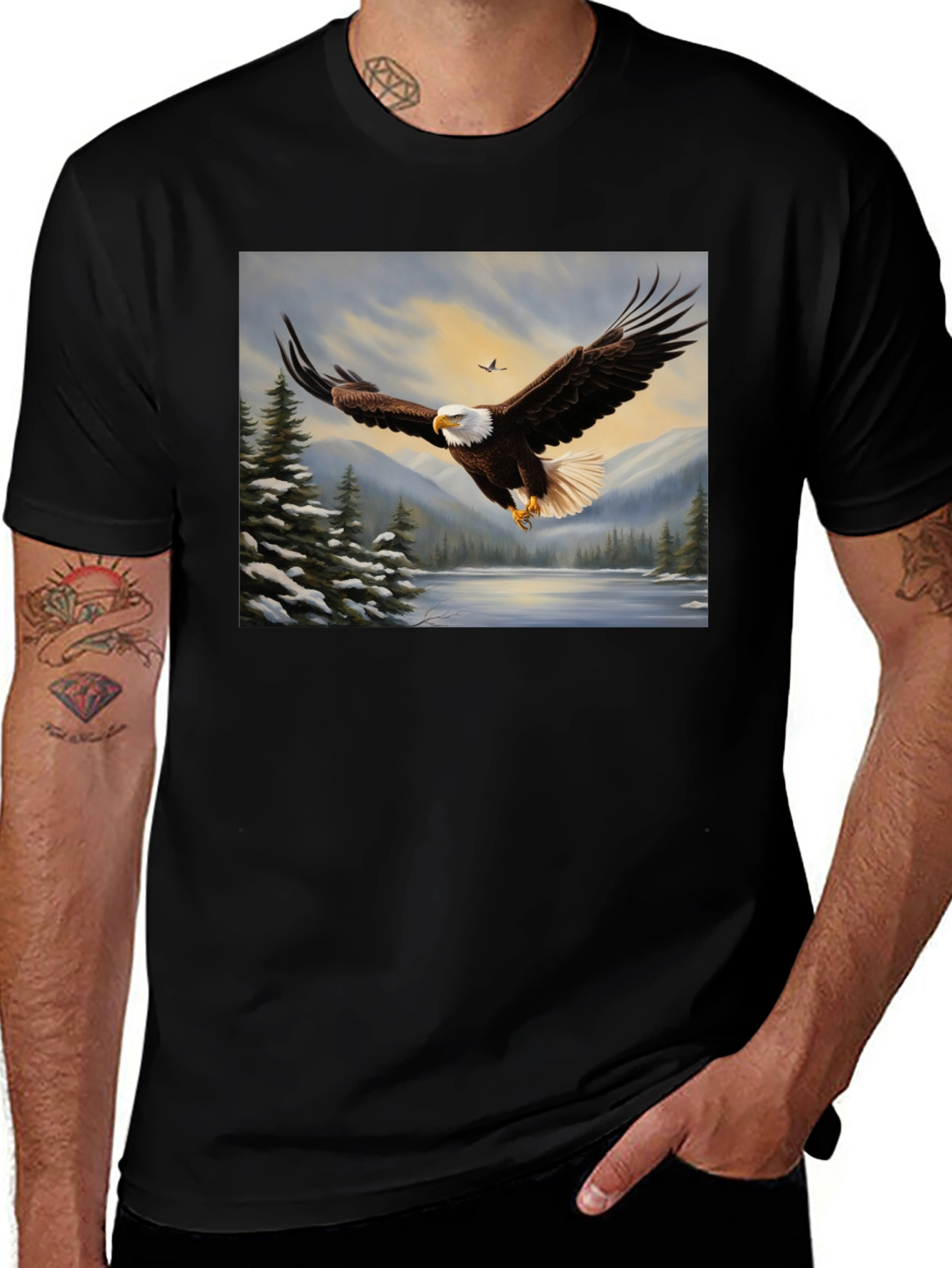 Variant 19 of Bald Eagle Graphic Tee - Wildlife Nature Shirt