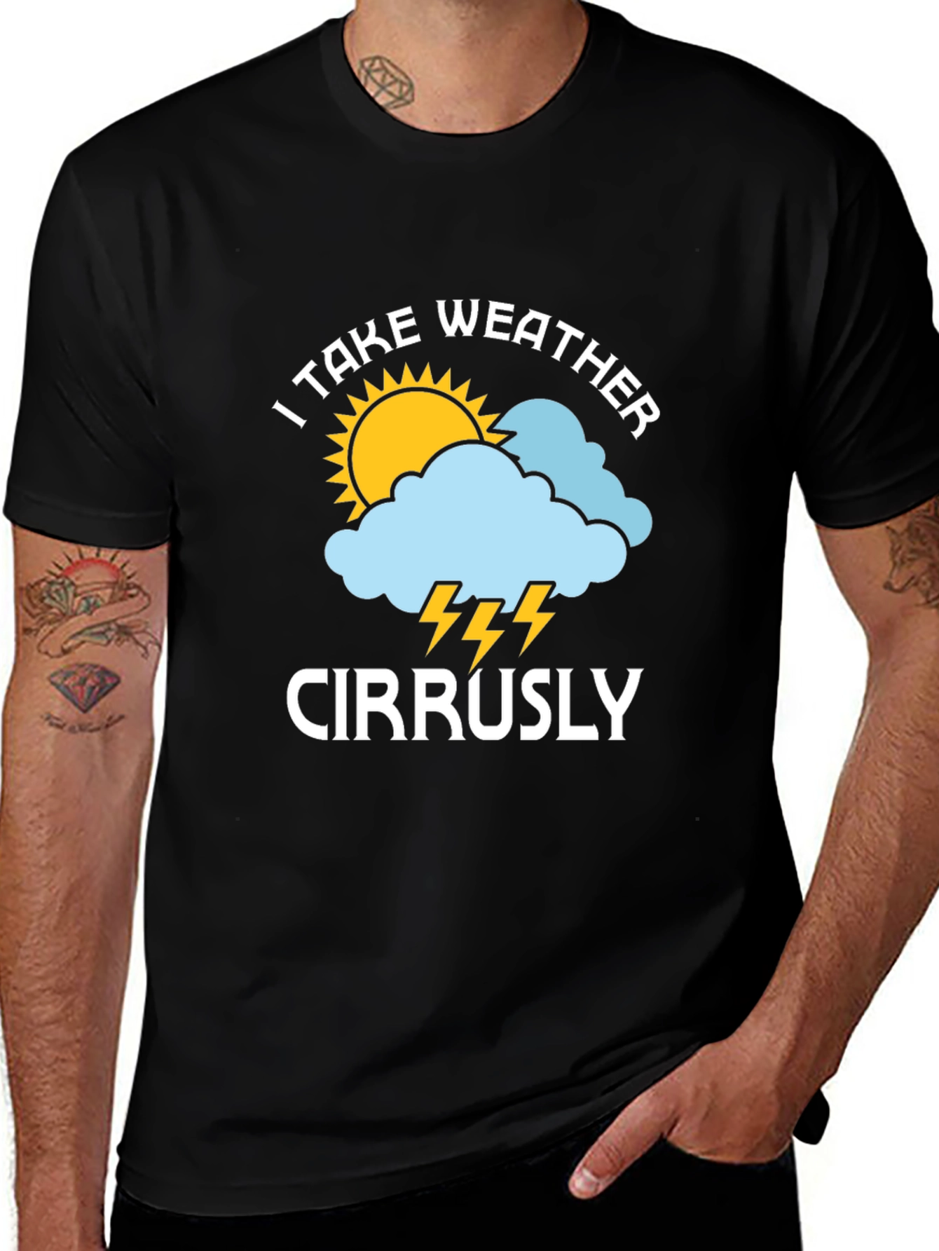 Variant 19 of I Take Weather Cirrusly Graphic Tee