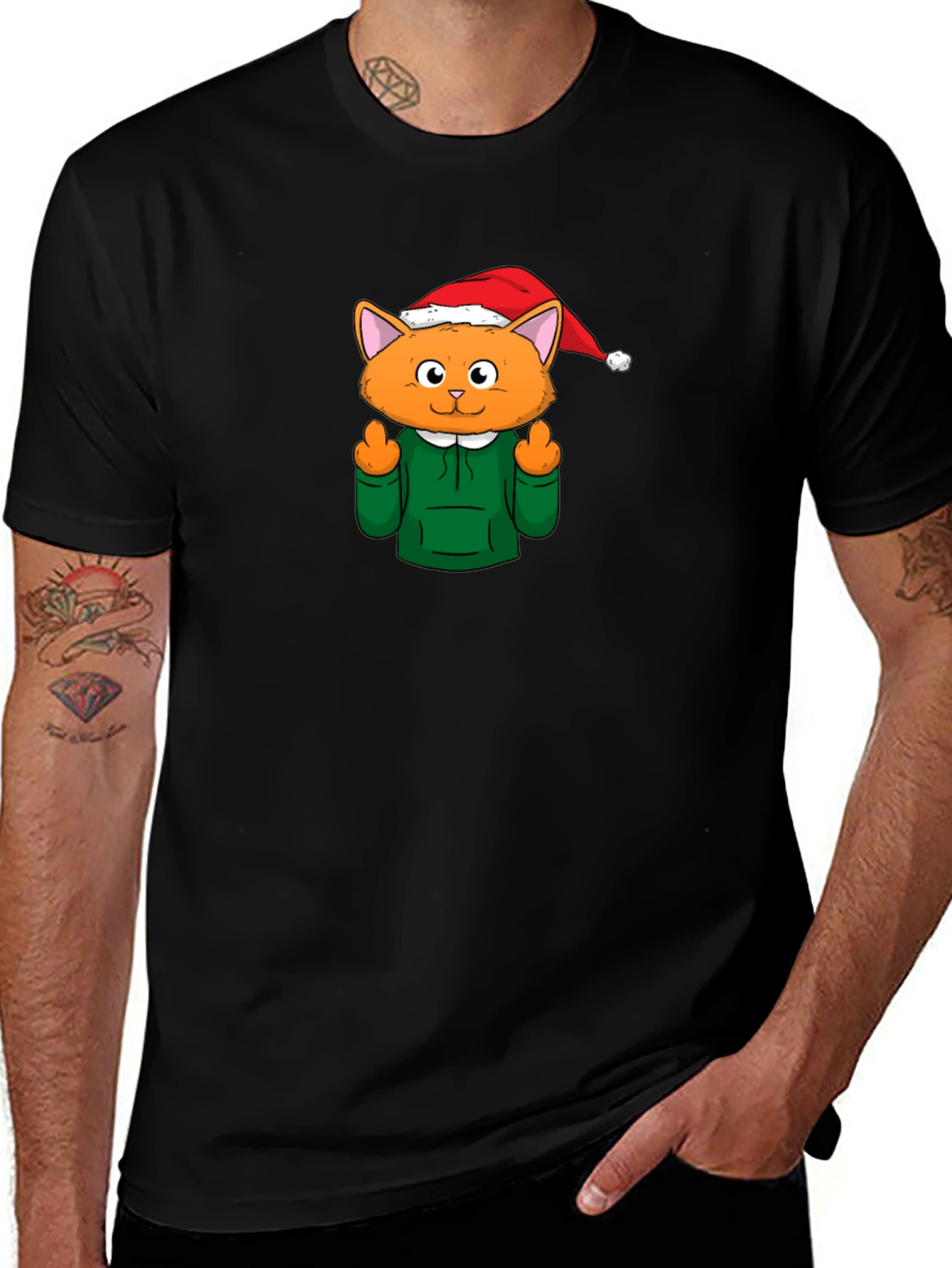 Variant 20 of Funny Holiday Cat T-Shirt