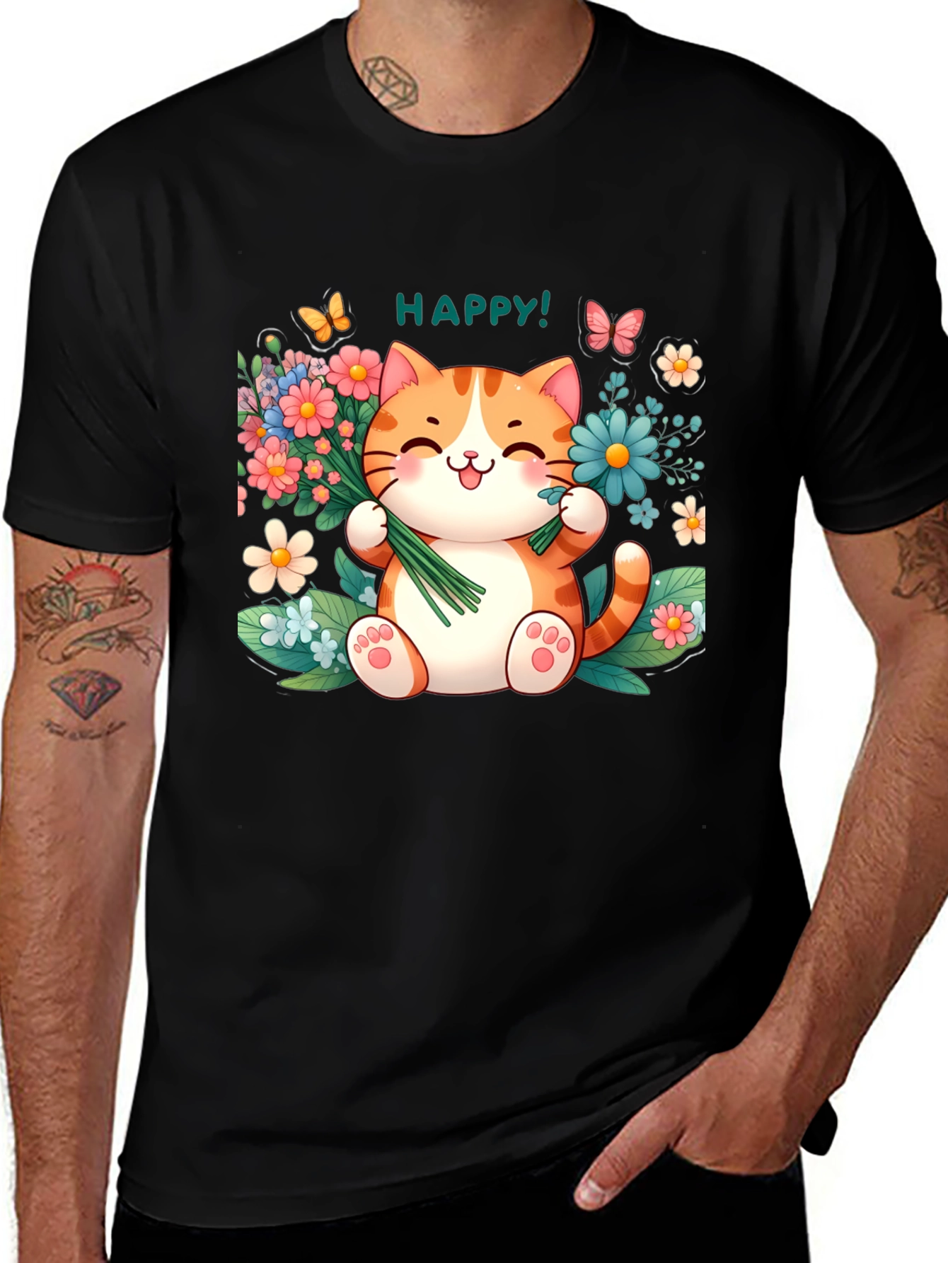 Variant 29 of Happy Cat Graphic T-Shirt