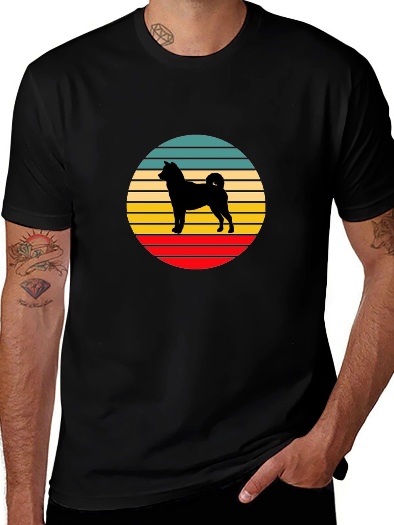 Variant 8 of Retro Dog Silhouette T-Shirt