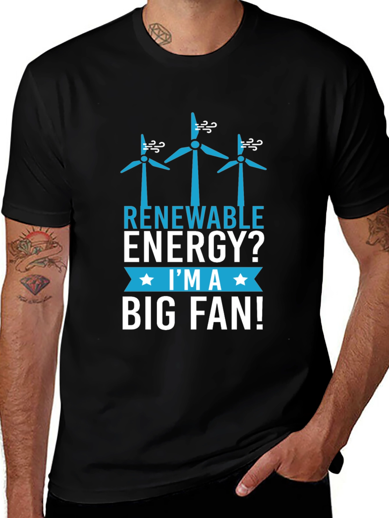 Variant 16 of Renewable Energy Big Fan T-Shirt