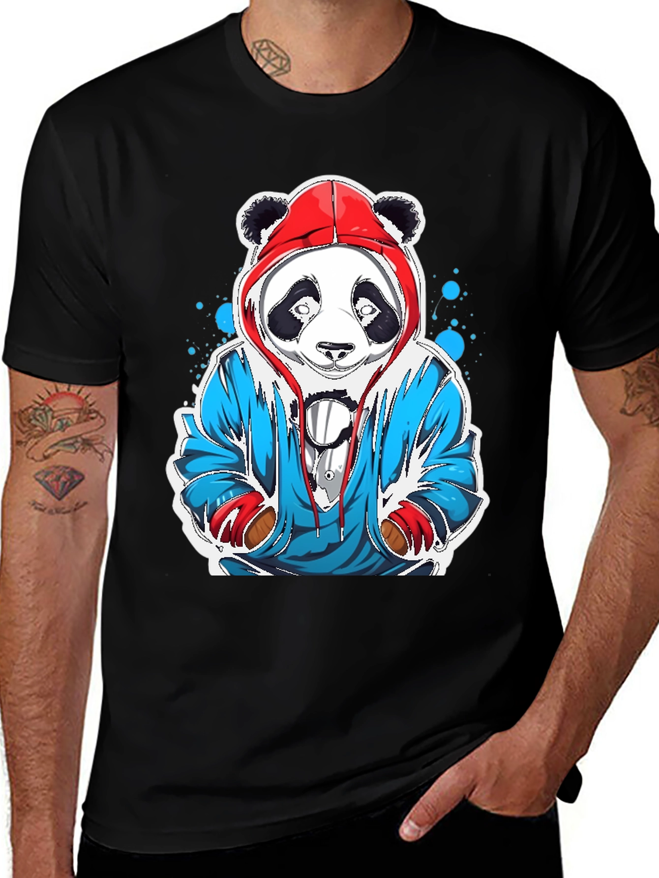 Variant 6 of Panda Graphic Tee - Cool Bear in Hoodie