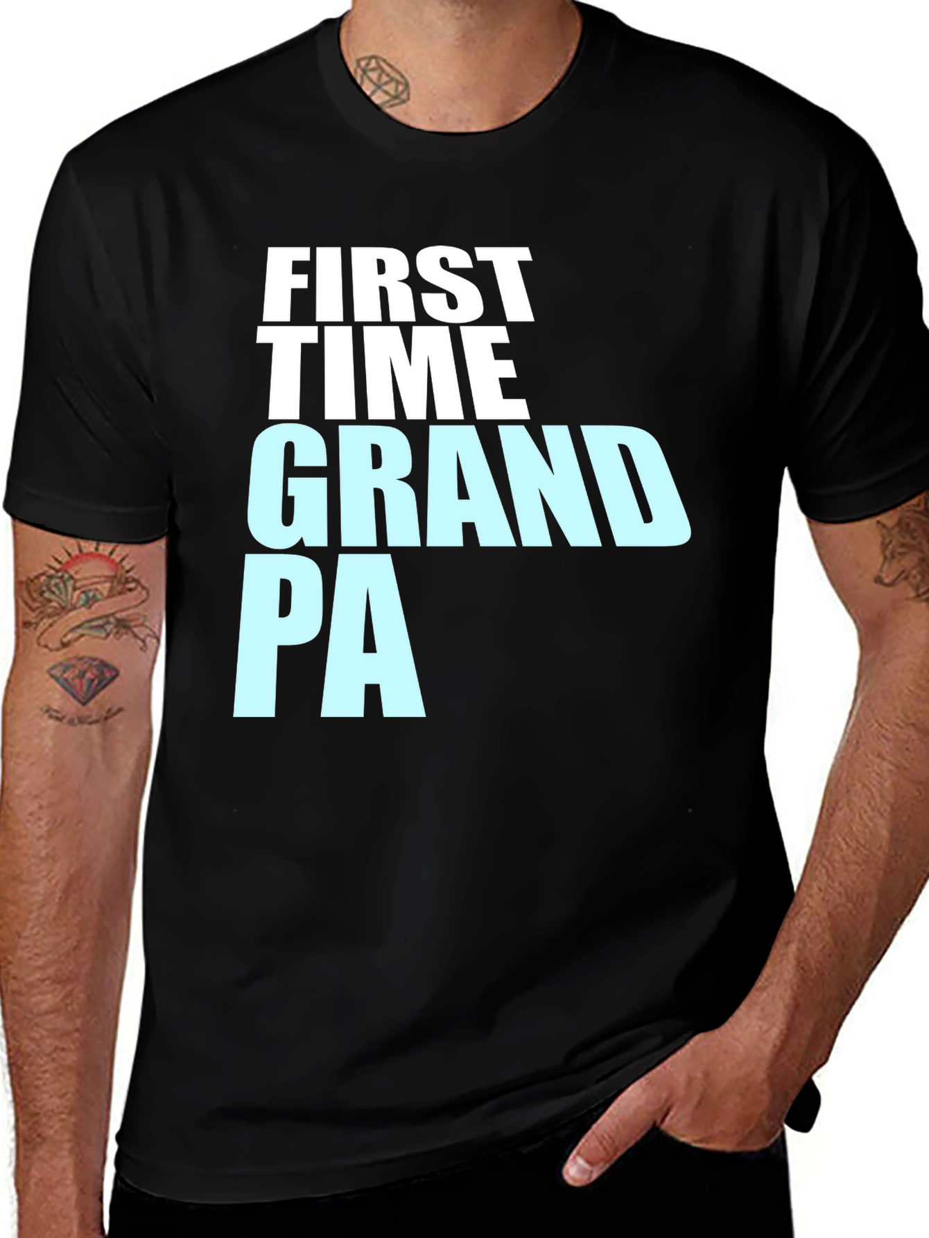 Variant 15 of First Time Grandpa Graphic T-Shirt - Novelty Tee