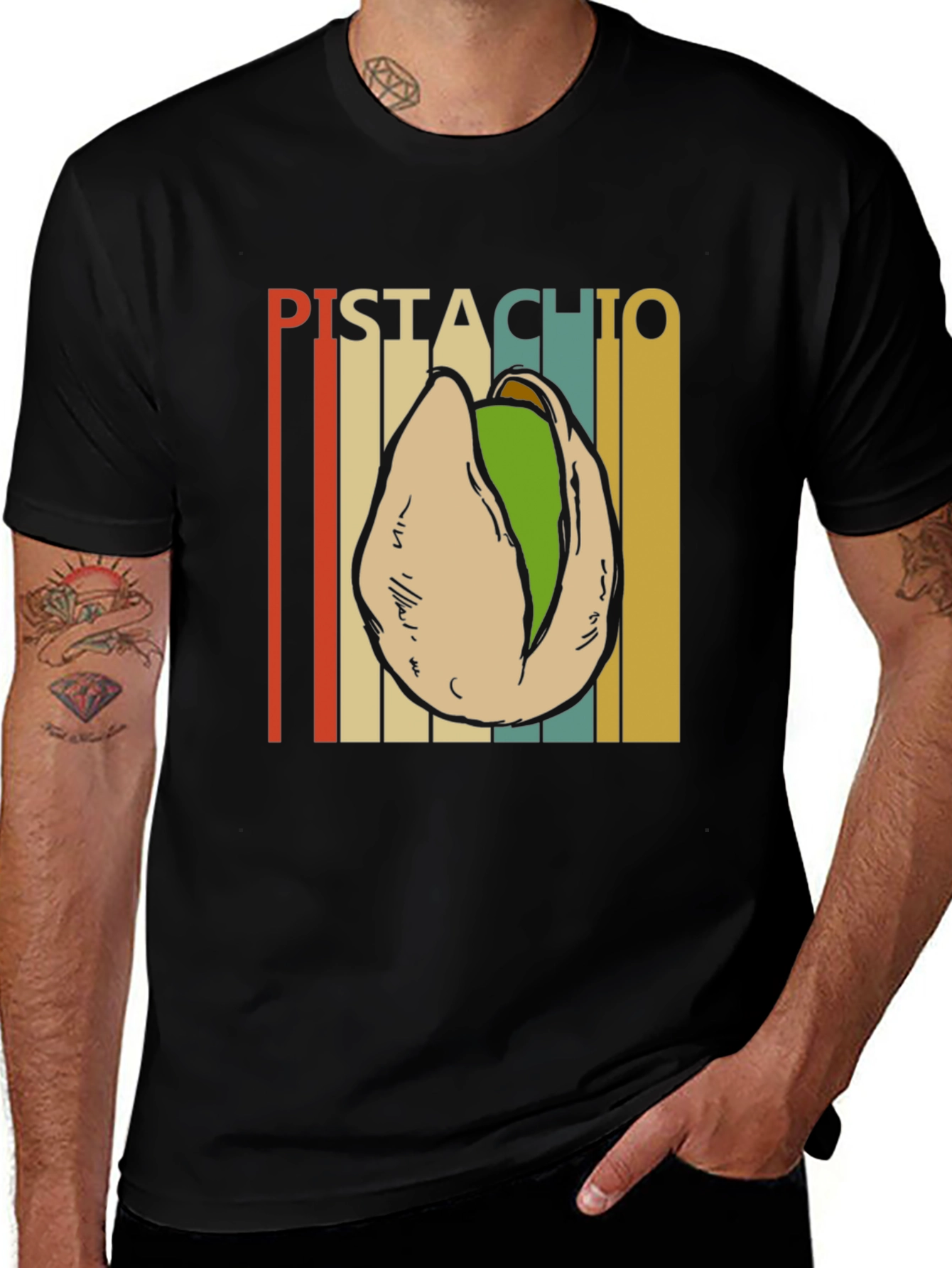 Variant 11 of Pistachio Graphic T-Shirt - Retro Style Tee