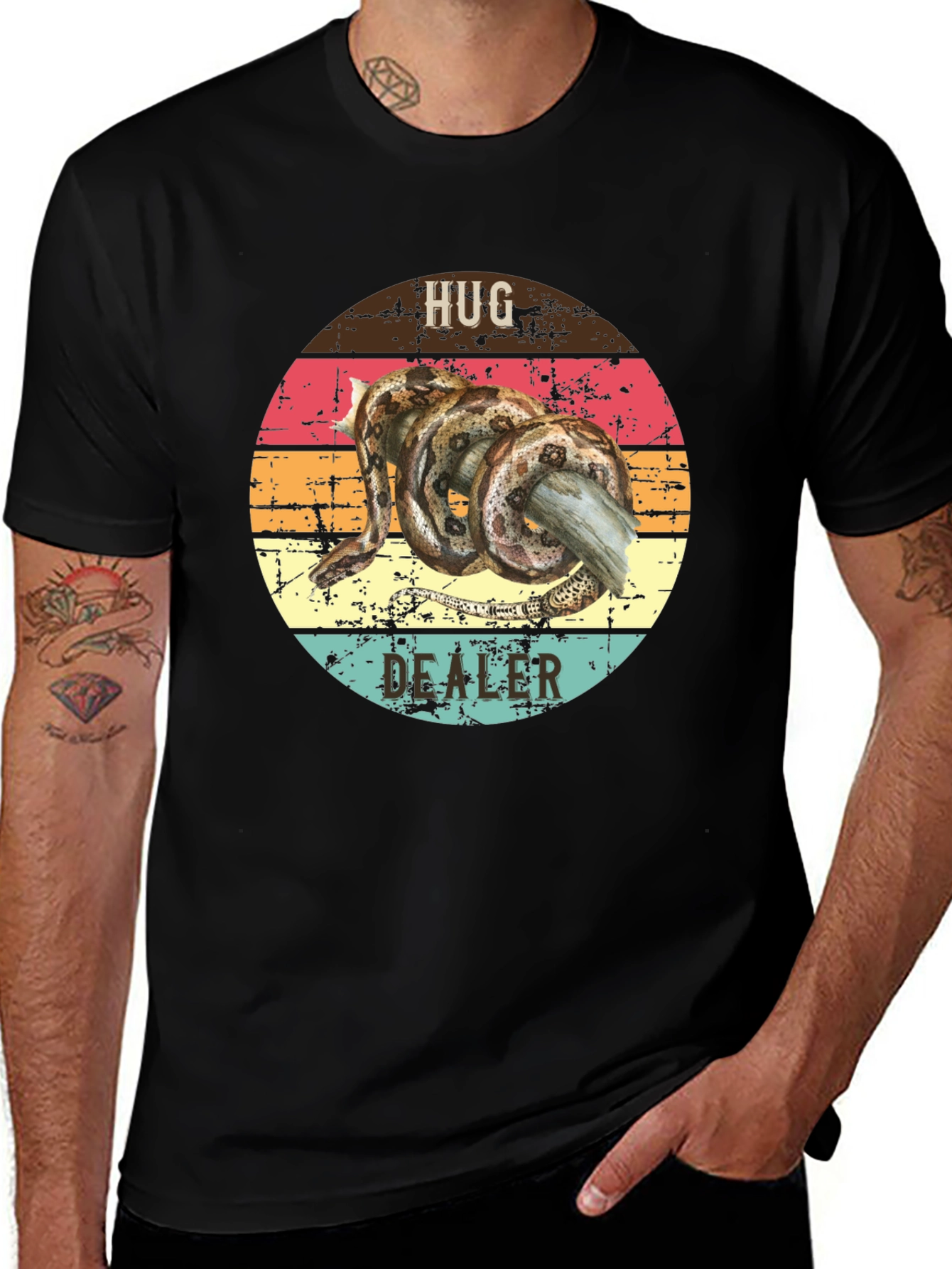 Variant 2 of Hug Dealer T-Shirt Snake Animal Graphic Tee