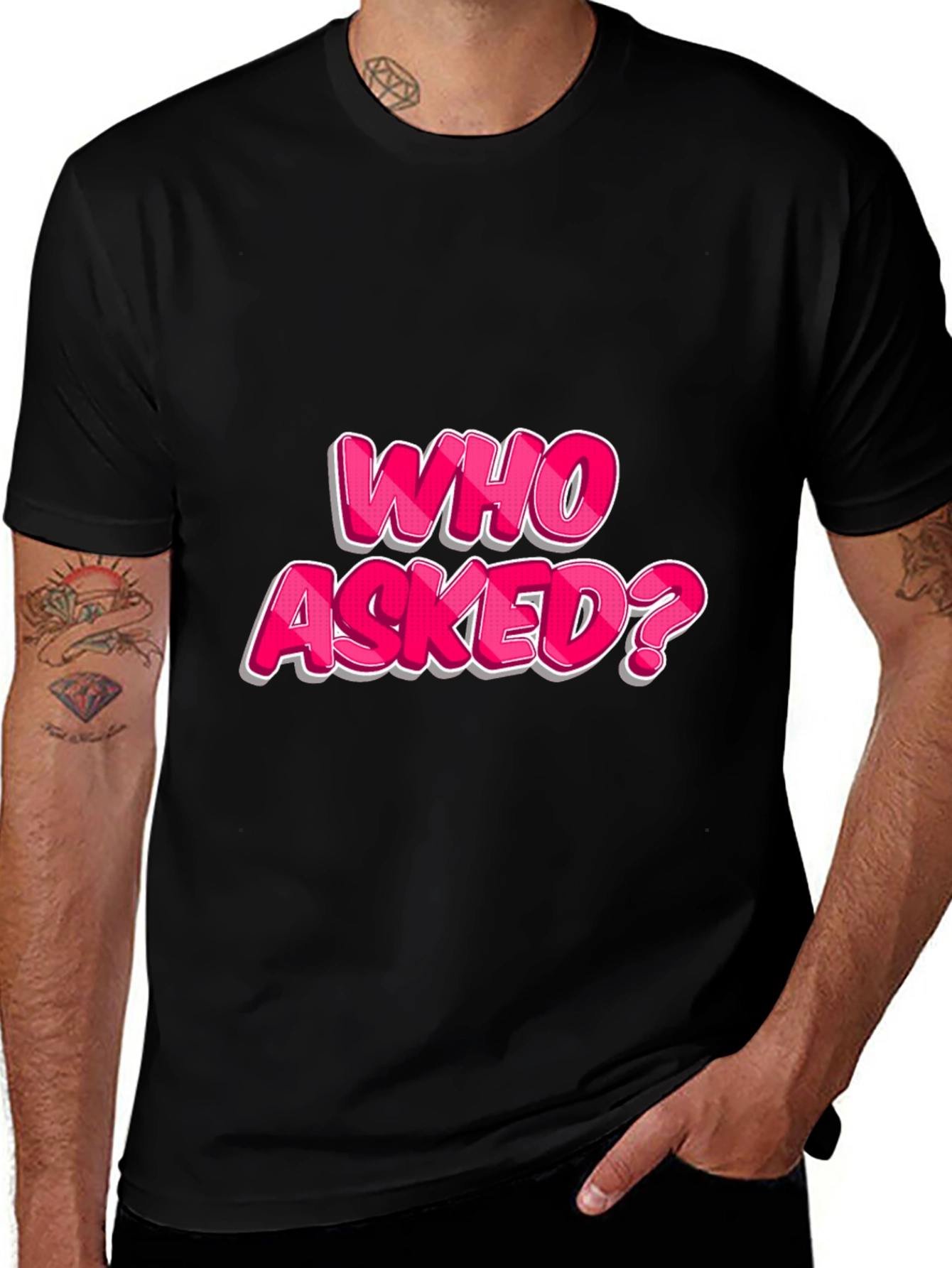 Variant 4 of Who Asked? Graphic T-Shirt - Bold Statement Tee