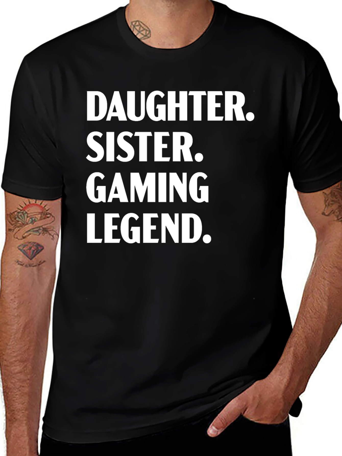 Variant 16 of Daughter Sister Gaming Legend T-Shirt - Black