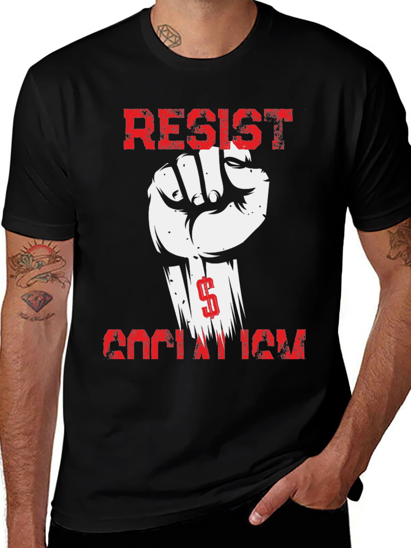 Variant 3 of Resist Socialism Graphic Tee - Anti-Socialism T-Shirt