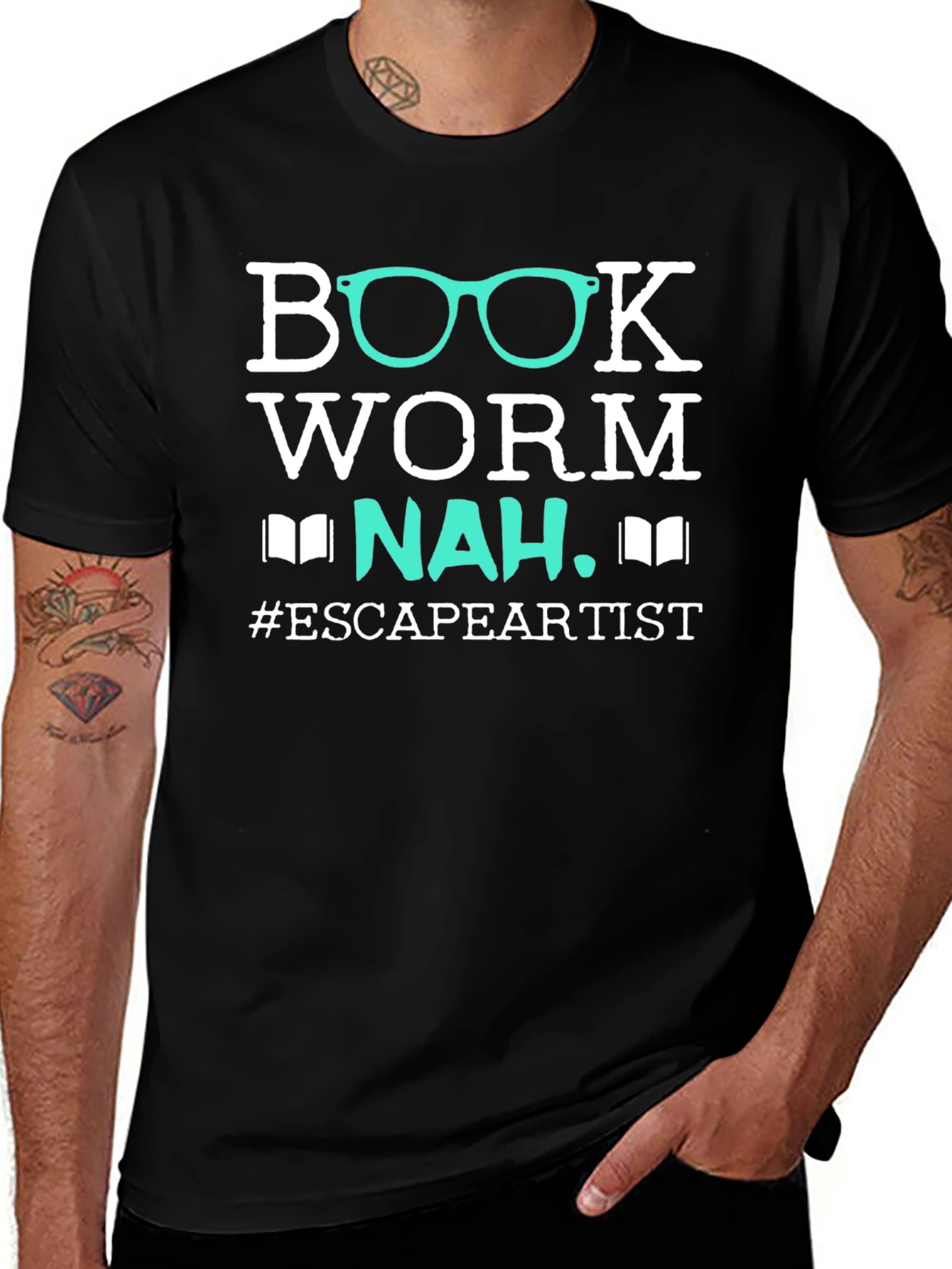 Variant 2 of Bookworm Escape Artist Graphic T-Shirt
