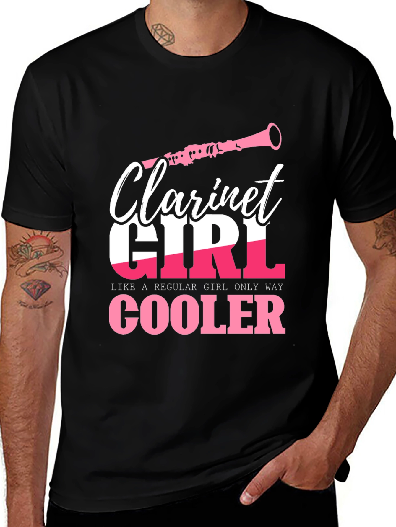Variant 10 of Clarinet Girl T-Shirt - Musician Novelty Tee