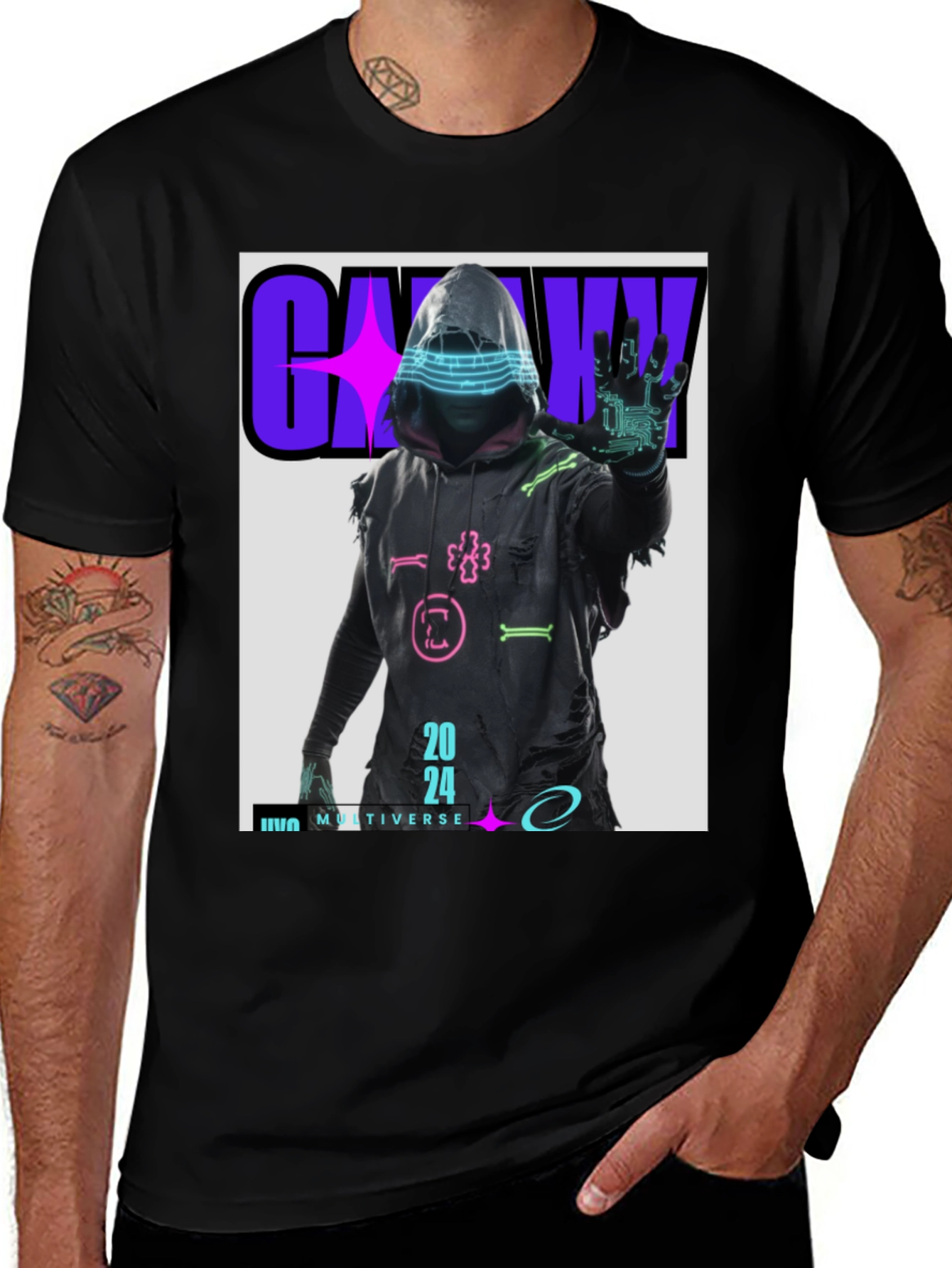 Cyberpunk 2024 T-Shirt - Galaxy Multiverse Design