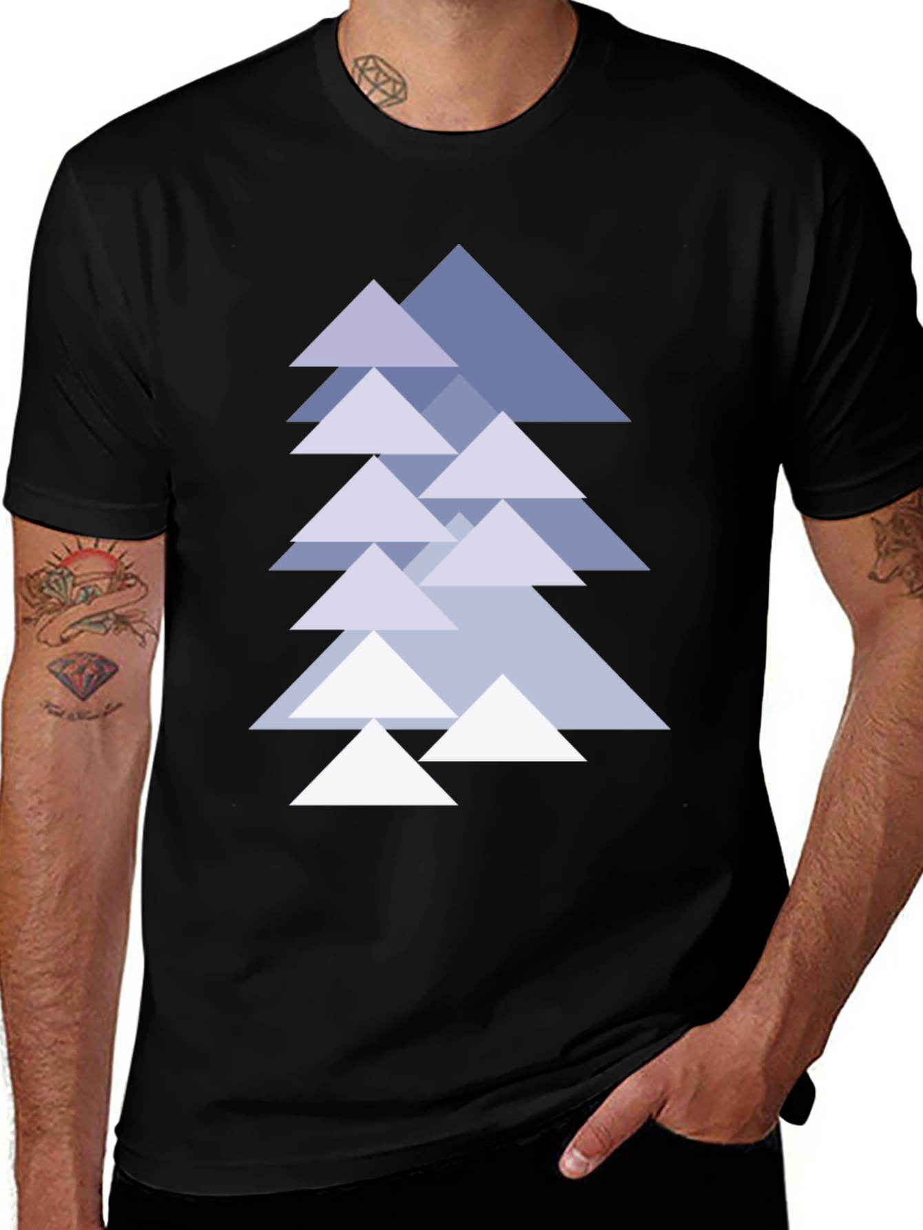 Variant 21 of Geometric Tree T-Shirt - Modern Minimalist Design