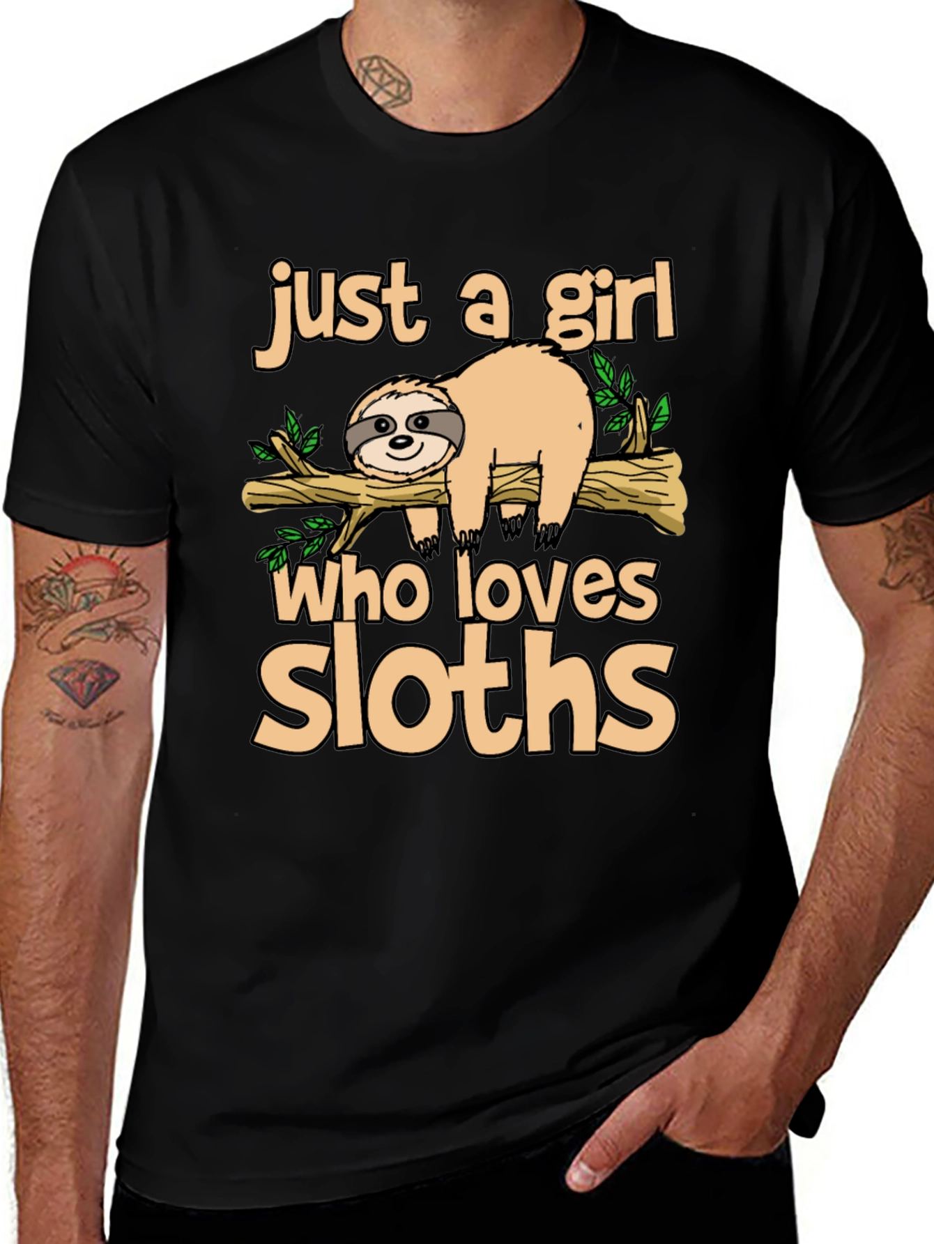 Variant 18 of Girl Who Loves Sloths T-Shirt