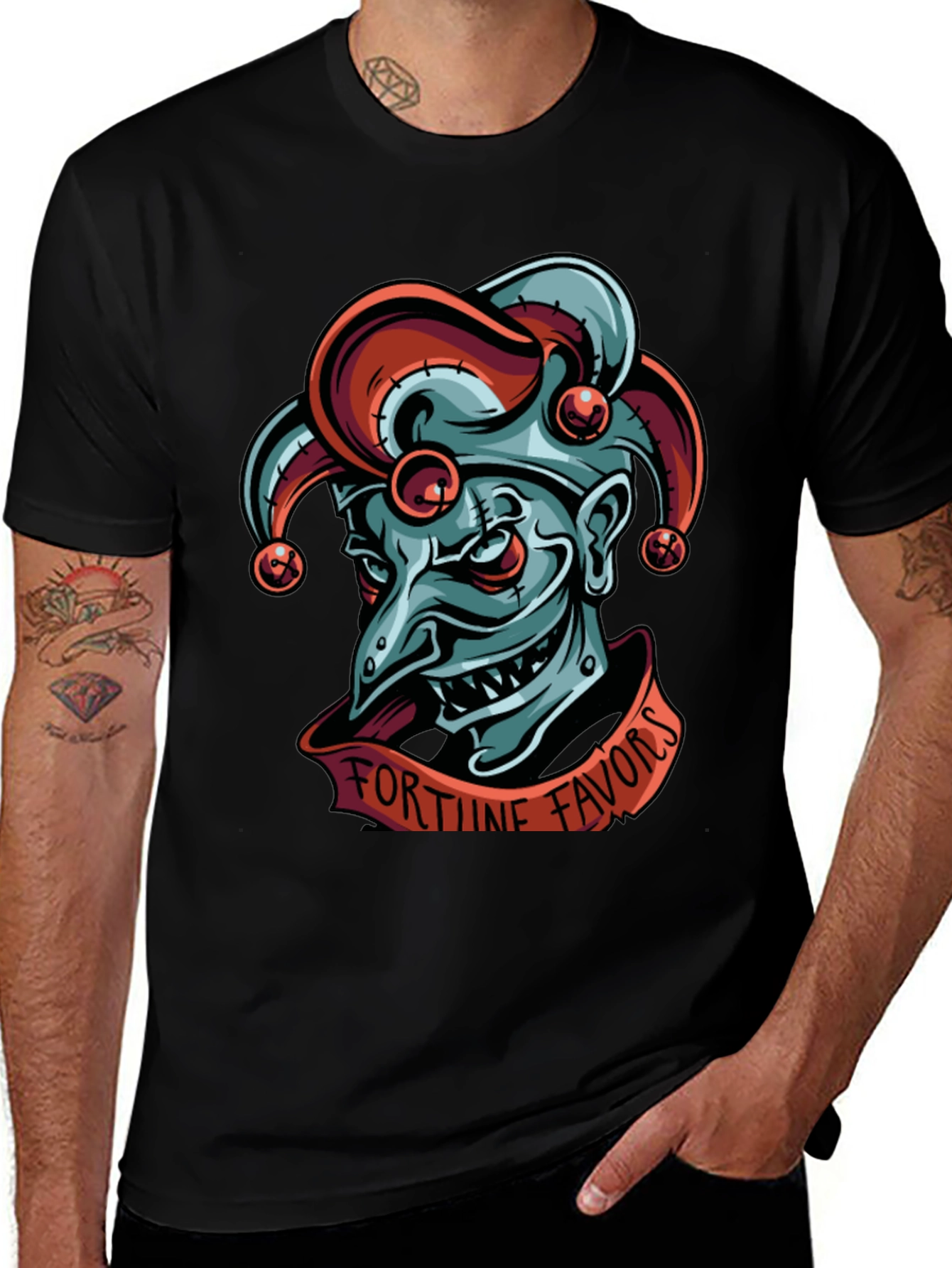 Variant 30 of Fortune Favors Jester T-Shirt - Unique Graphic Tee