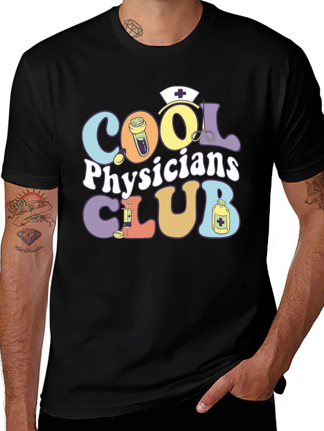 Variant 10 of Cool Physicians Club Graphic T-Shirt