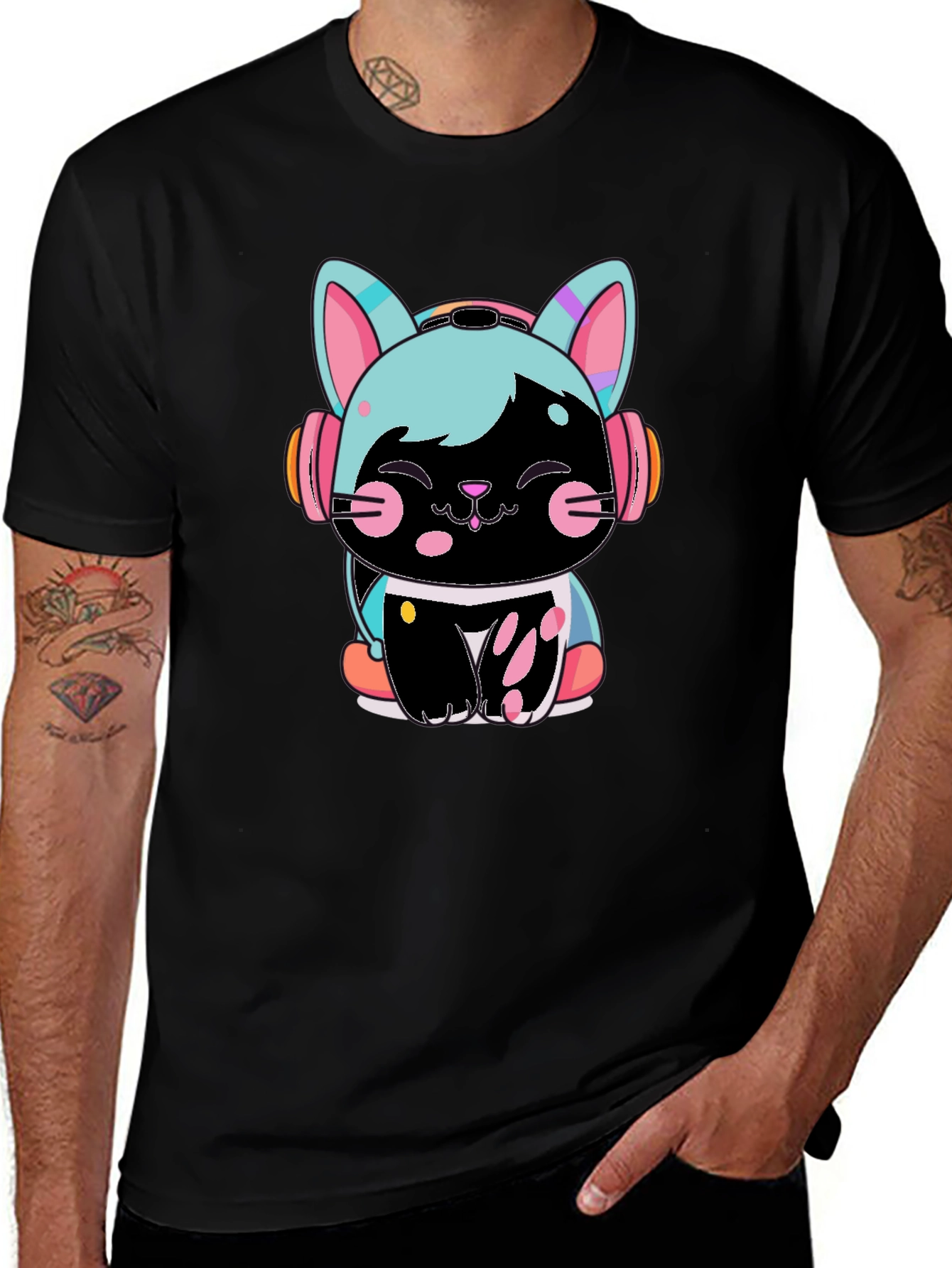 Variant 22 of Cute Cyberpunk Cat T-Shirt