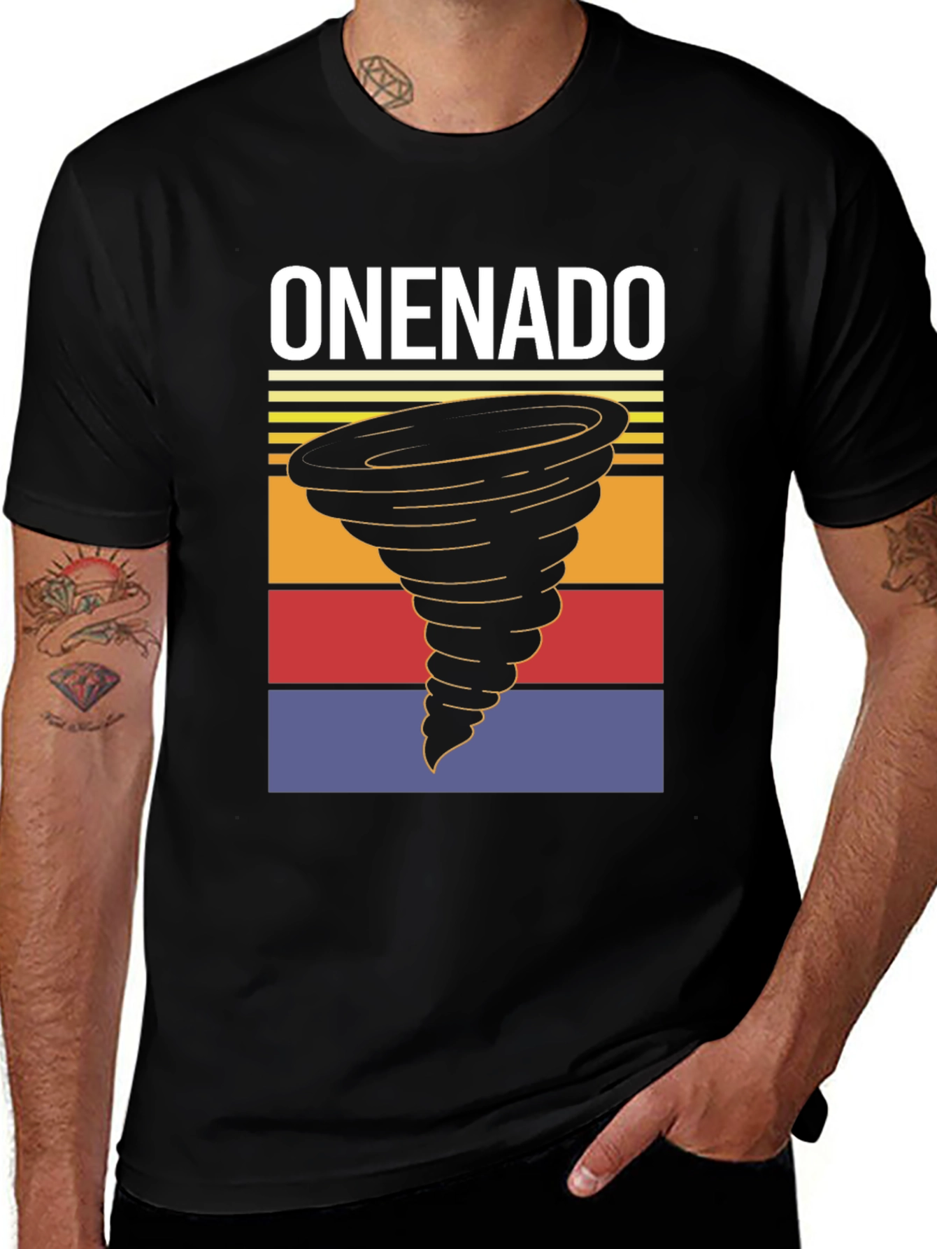 Variant 29 of OneNado Tornado Graphic T-Shirt - Black
