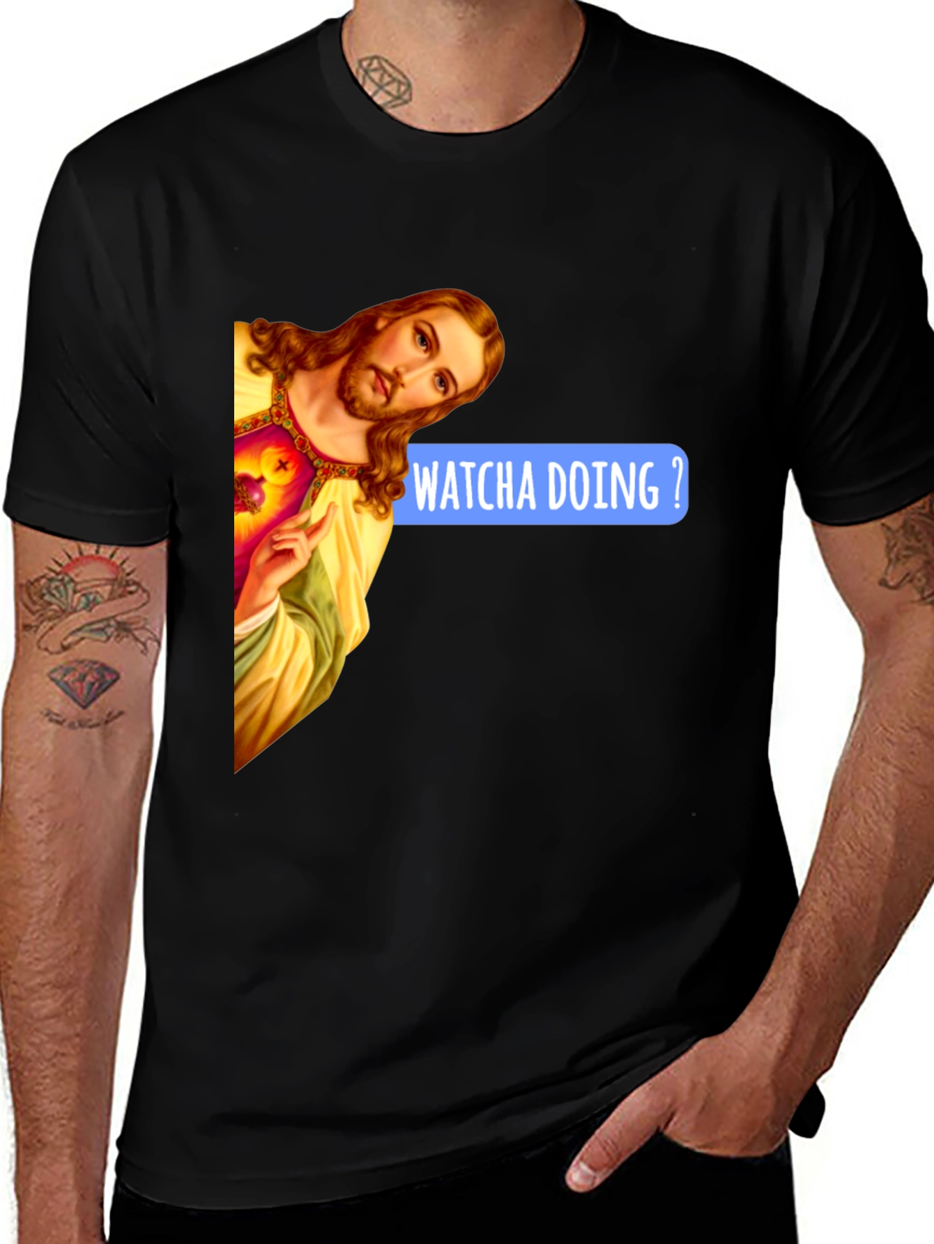 Variant 30 of Whatcha Doing? Jesus Graphic T-Shirt