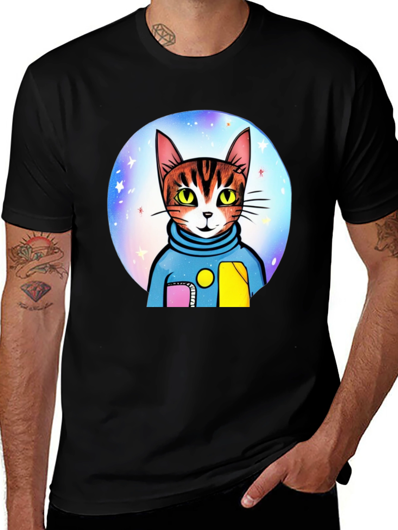 Variant 26 of Cosmic Cat Astronaut Graphic T-Shirt