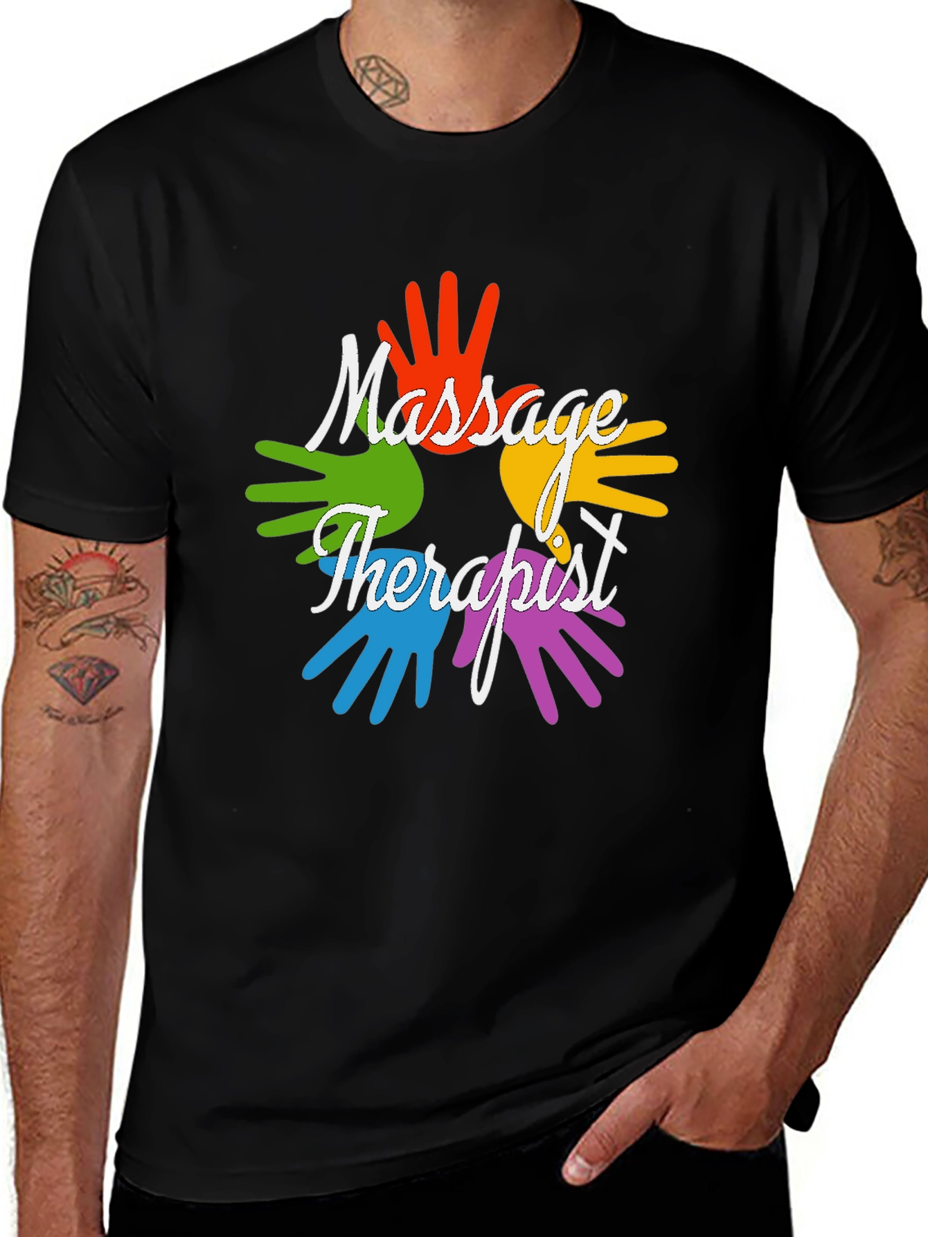 Variant 18 of Massage Therapist Hands Graphic Tee