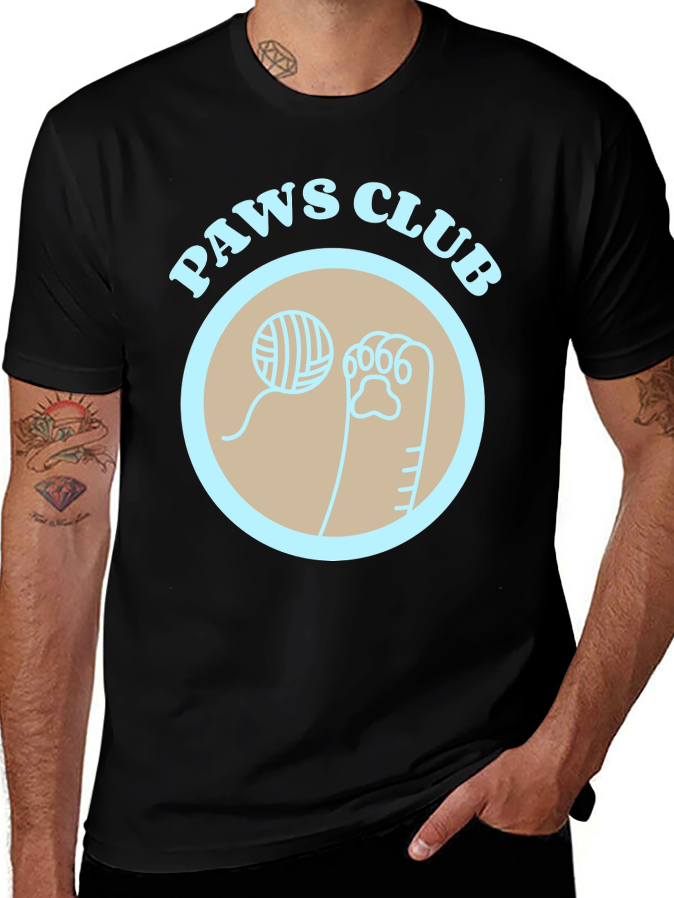 Variant 3 of Paws Club Black T-Shirt for Cat Lovers