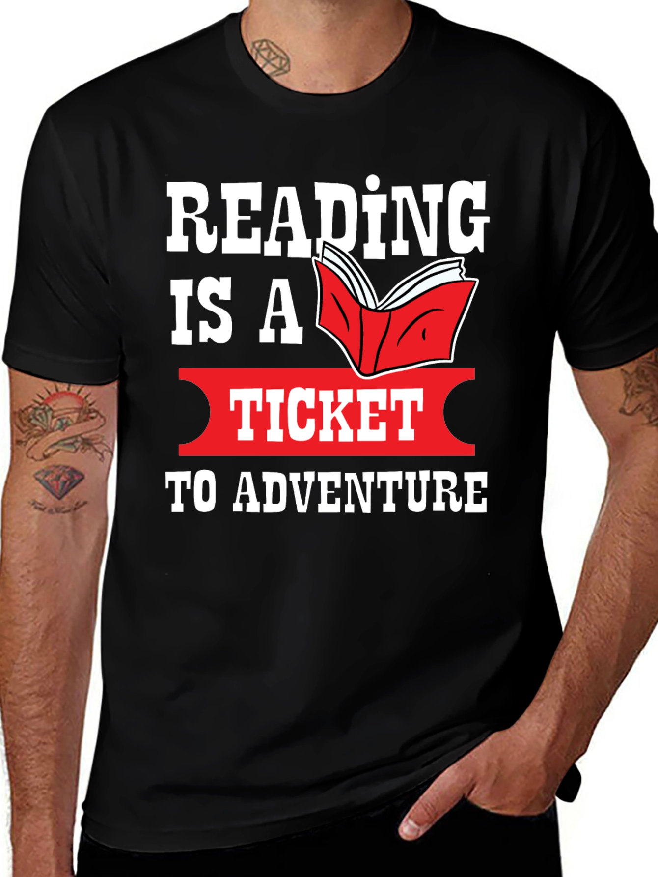 Variant 4 of Reading is a Ticket to Adventure T-Shirt