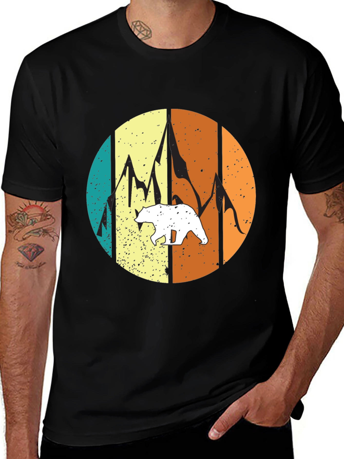 Variant 12 of Vintage Bear Mountain Graphic Tee - Black