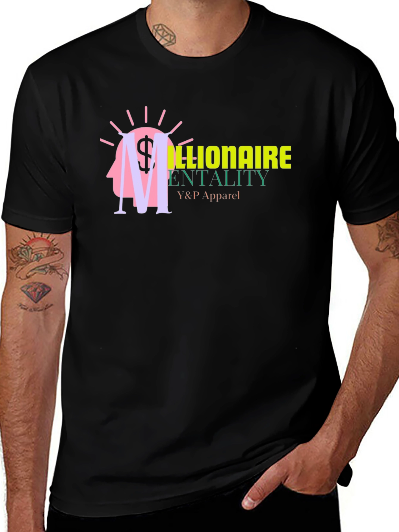 Variant 6 of Millionaire Mentality Black T-Shirt
