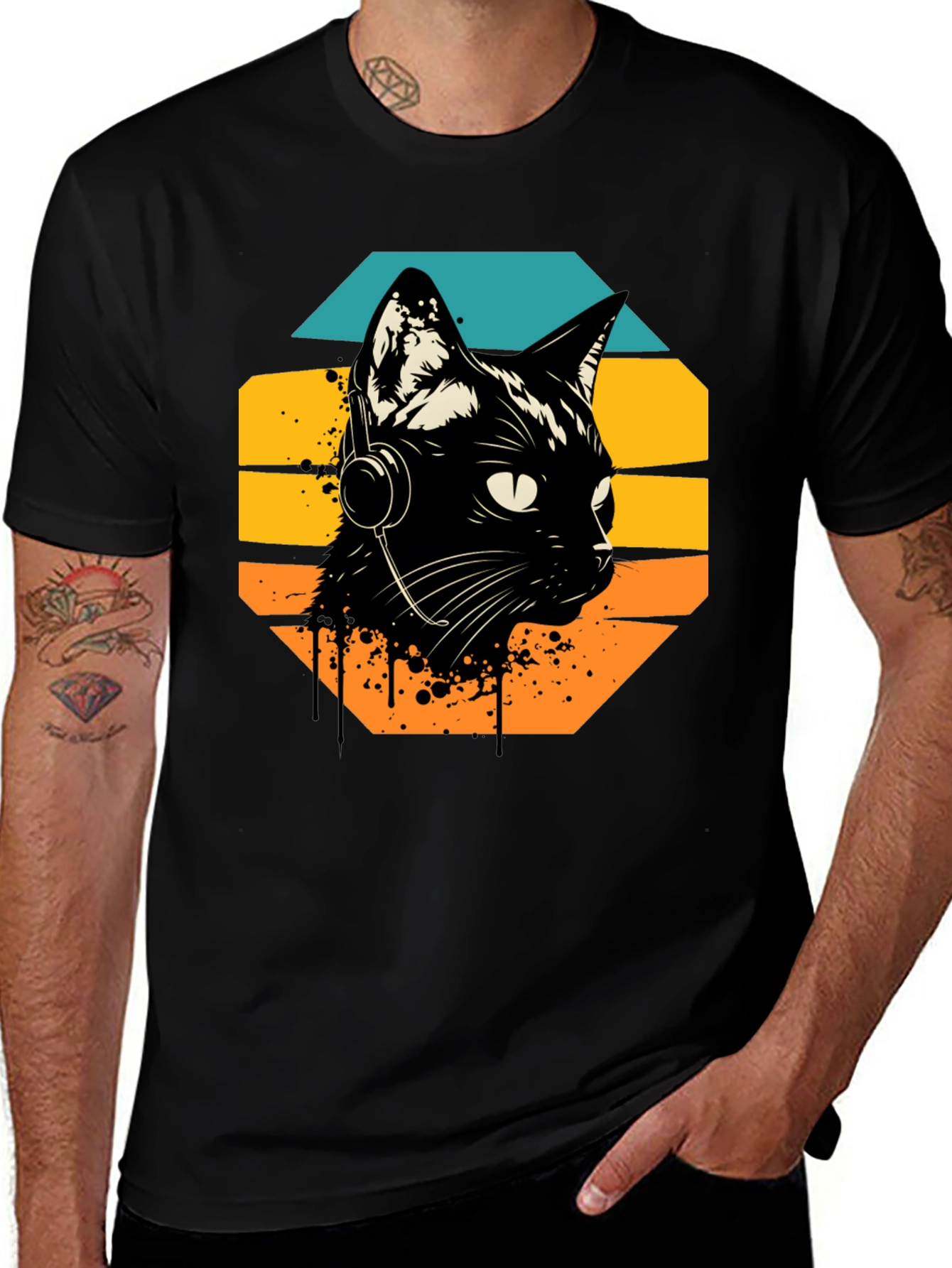 Variant 12 of Retro Cat Gamer T-Shirt