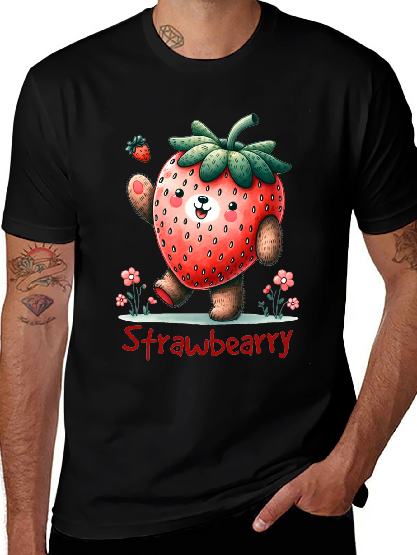 Variant 14 of Strawberry Bear Graphic Tee